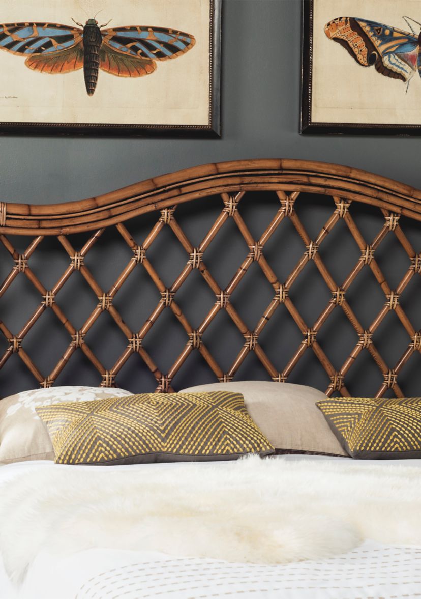 Gabrielle Brown/Multi Wicker Headboard