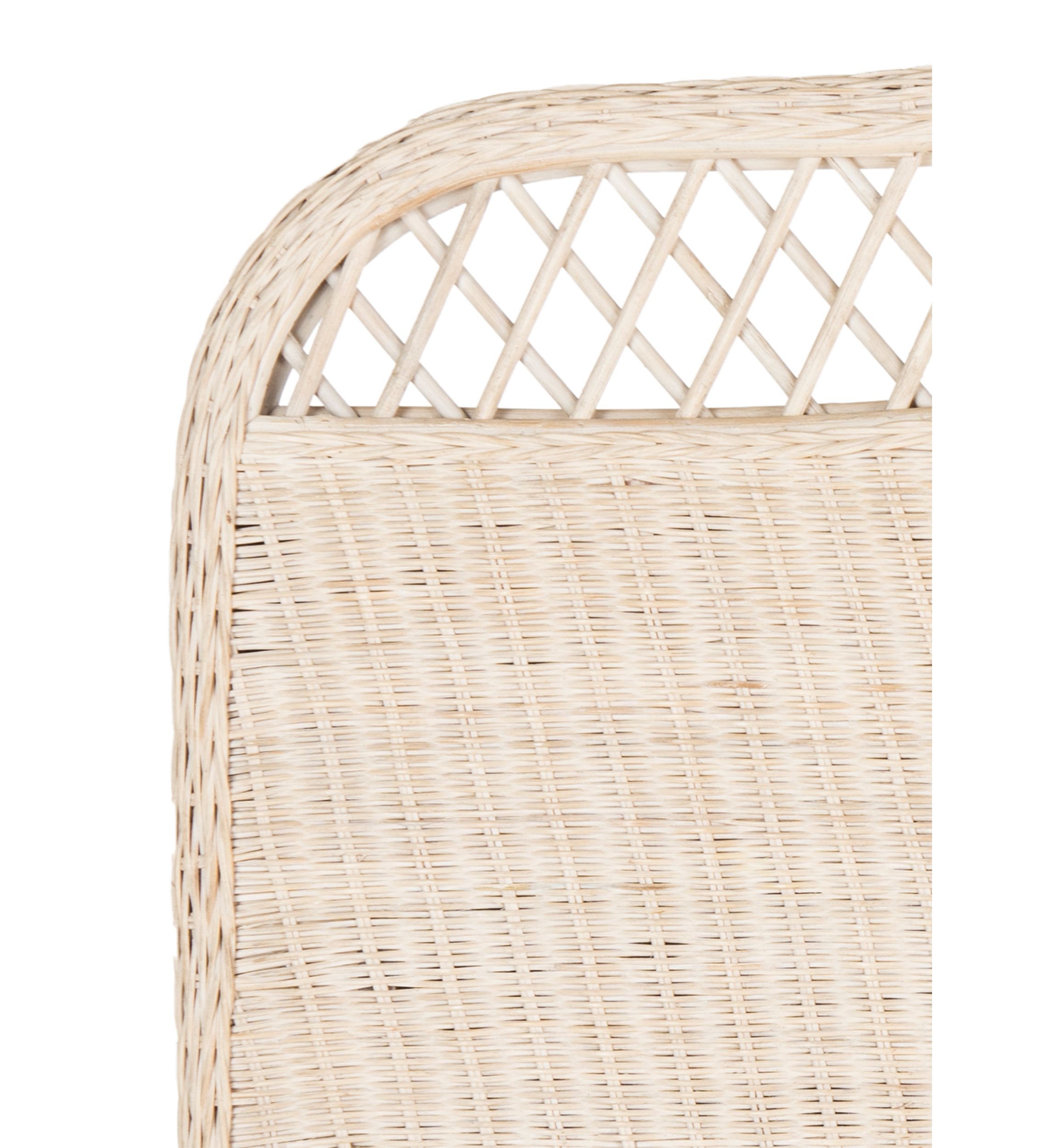 Sephina White Washed Rattan Headboard