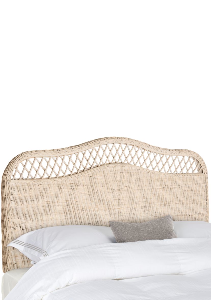 Sephina White Washed Rattan Headboard