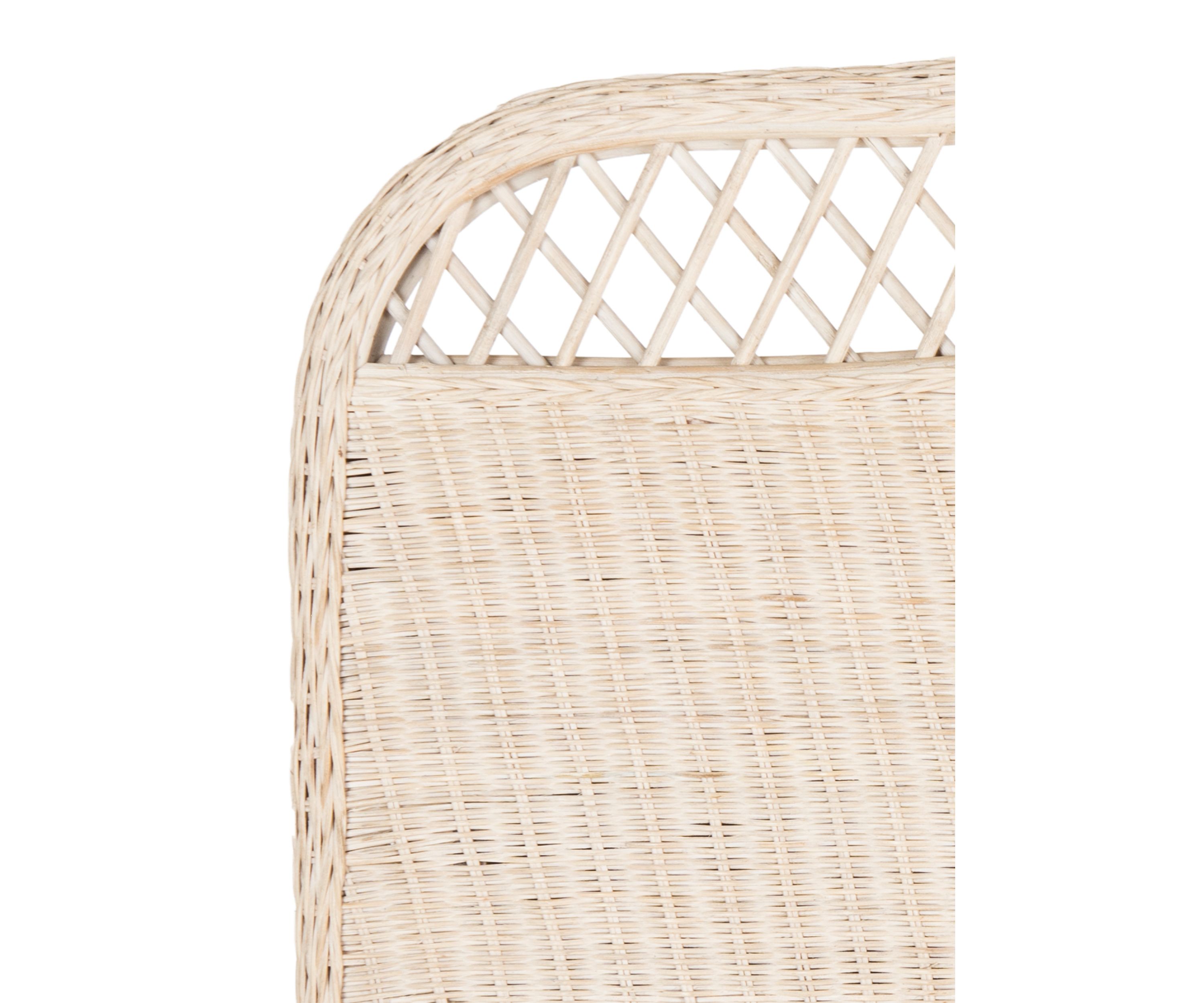 Sephina White Washed Rattan Headboard
