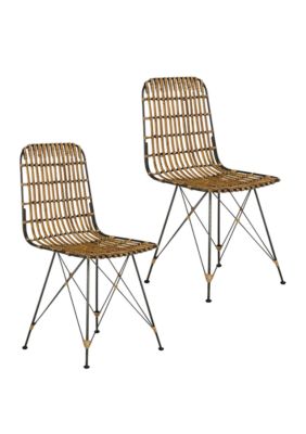 Safavieh Set of 2 Minerva Dining Chairs, Brown