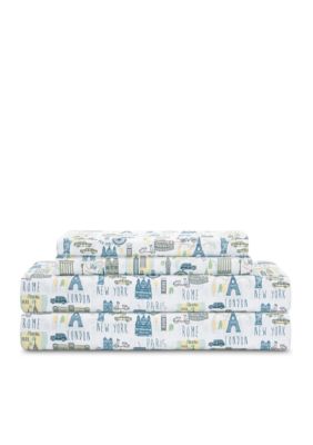modern.southern.home.damask flannel cotton sheet se
