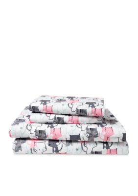 elite home products adara printed hem sheet se