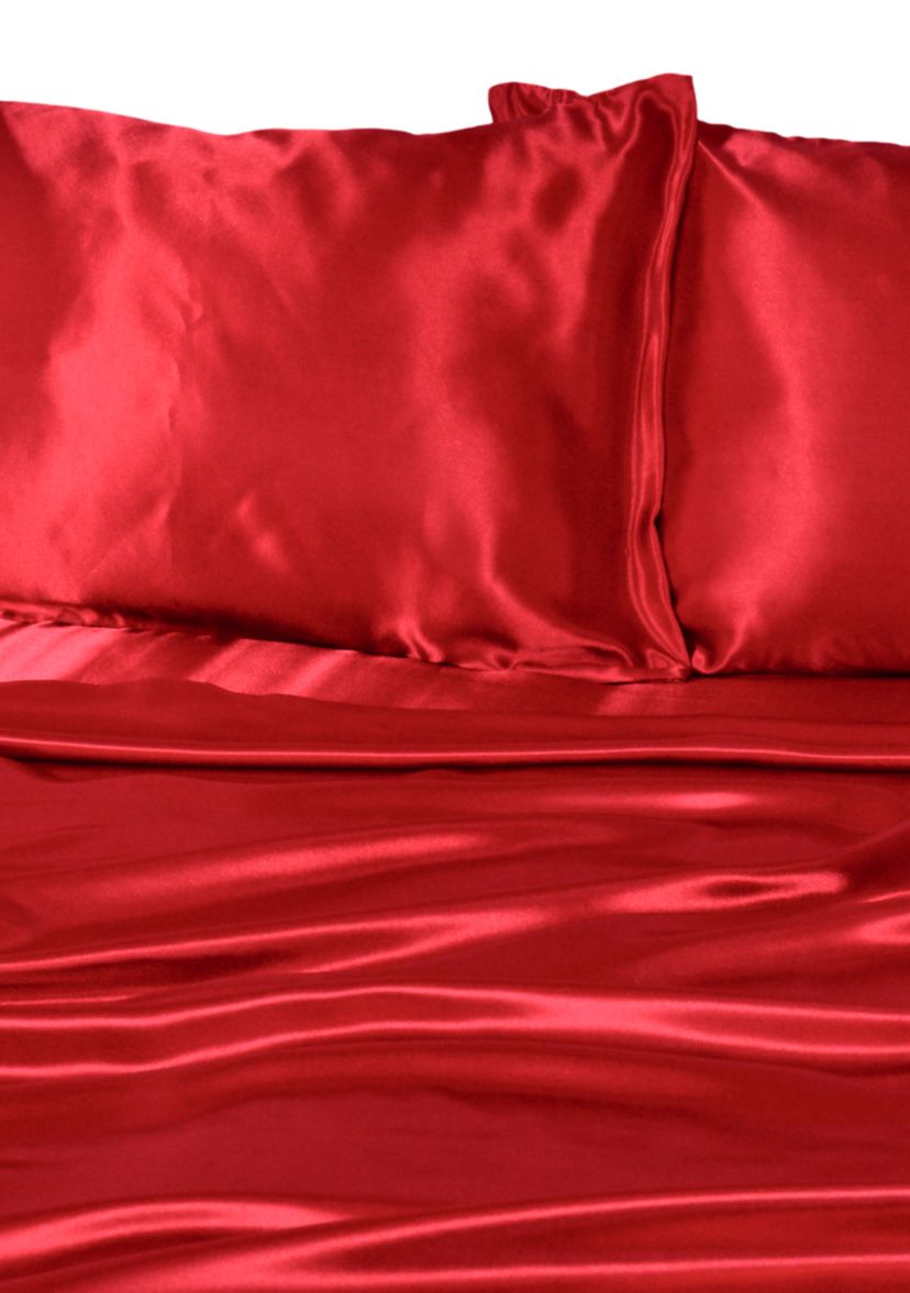 Luxury Satin Polyester Solid Sheet Set