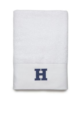 Navy & White Monogrammed Kitchen Towel — The Berry Basics