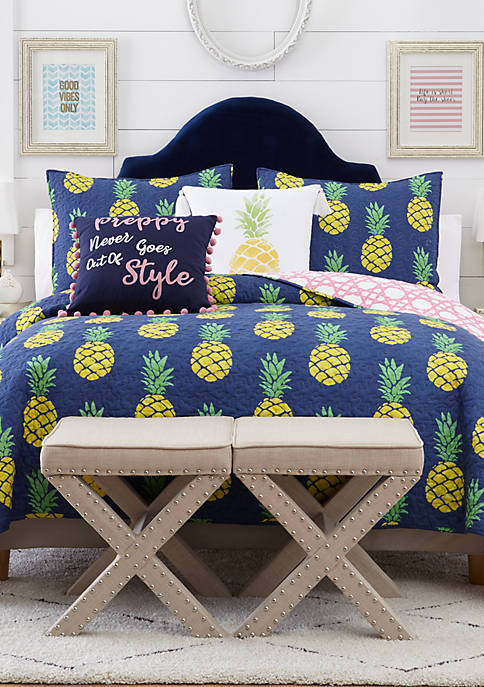 Crown Ivy Piper Pineapple Quilt Belk, Pineapple Twin Bed Comforter