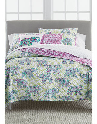 Crown Ivy Sorina Elephant Quilt Belk, Elephant Twin Bedding
