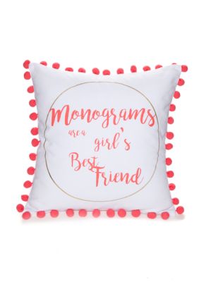 Crown Ivy Monogram Decorative Pillow Belk