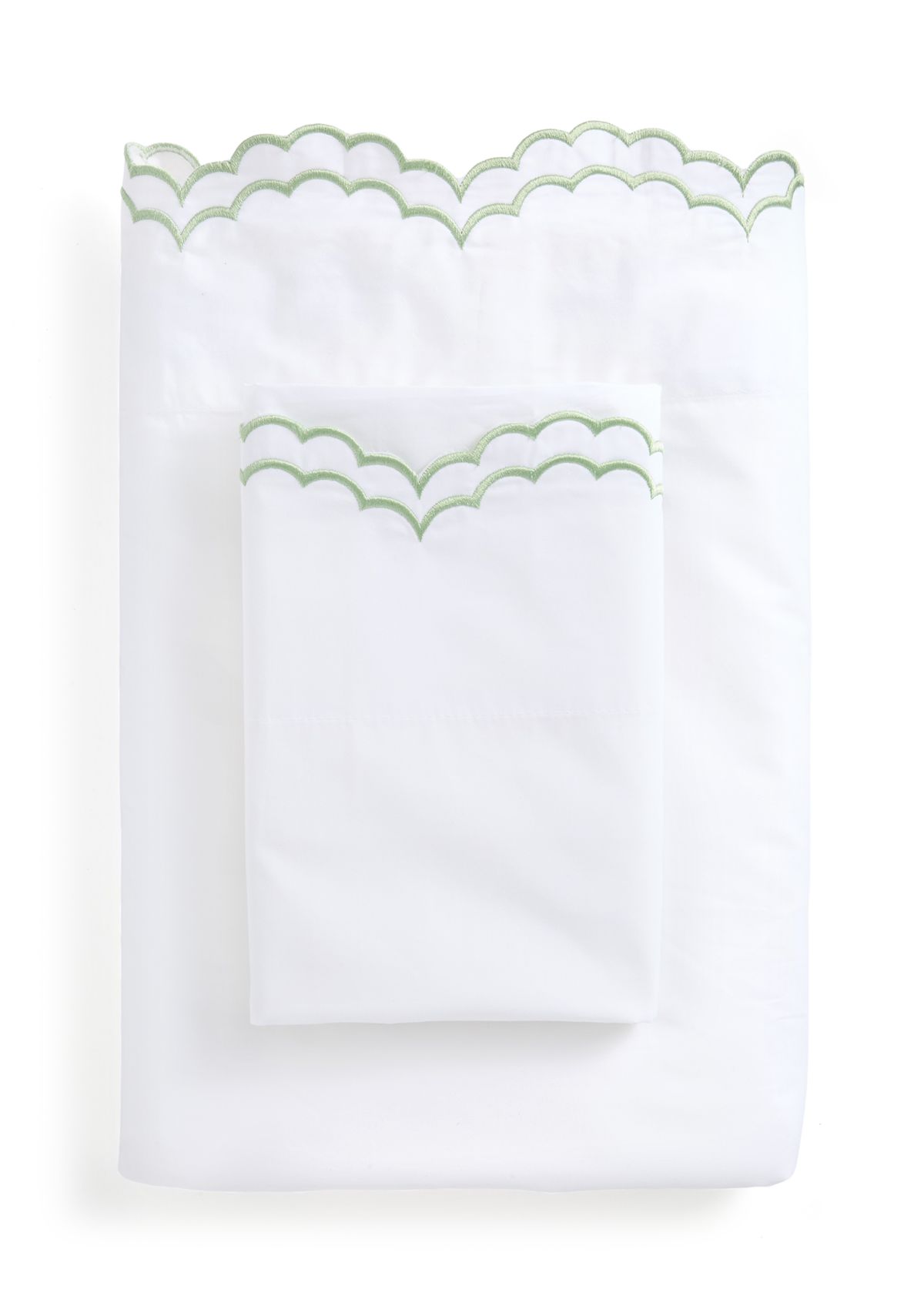 300 Thread Count Scallop Embroidered Sheet Set