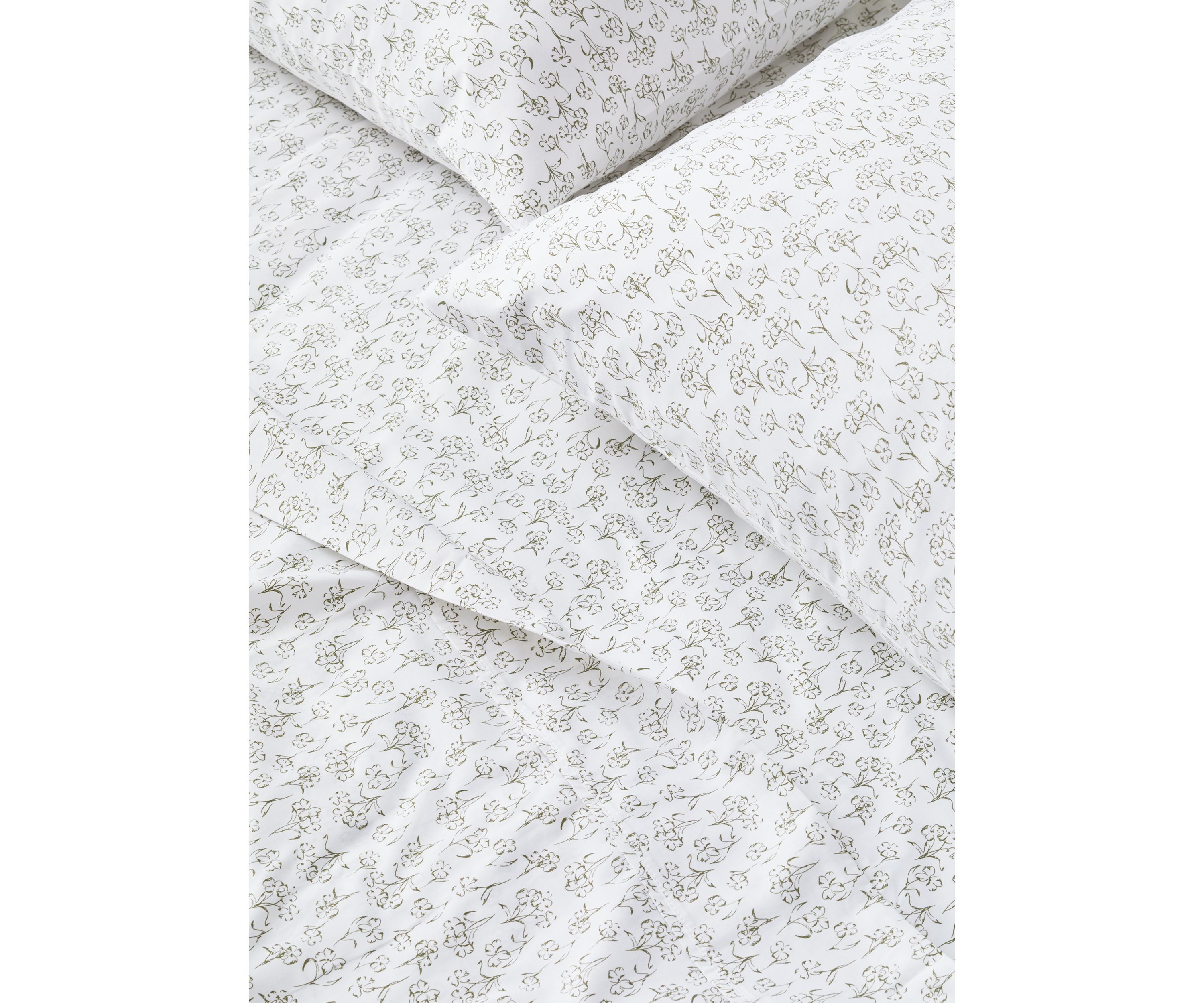 Performance 400 Thread Count Green Floral Sheet Set