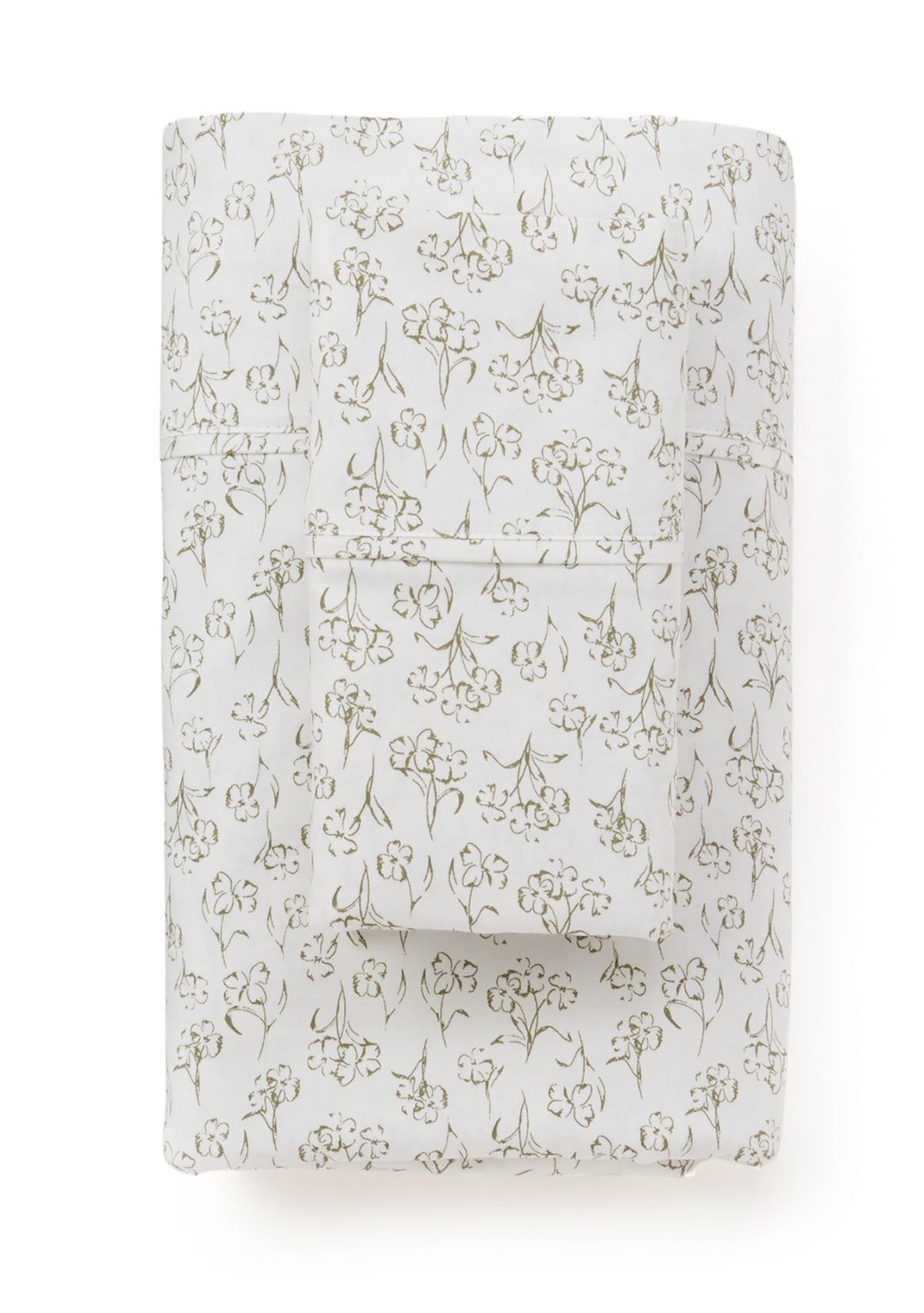 Performance 400 Thread Count Green Floral Sheet Set