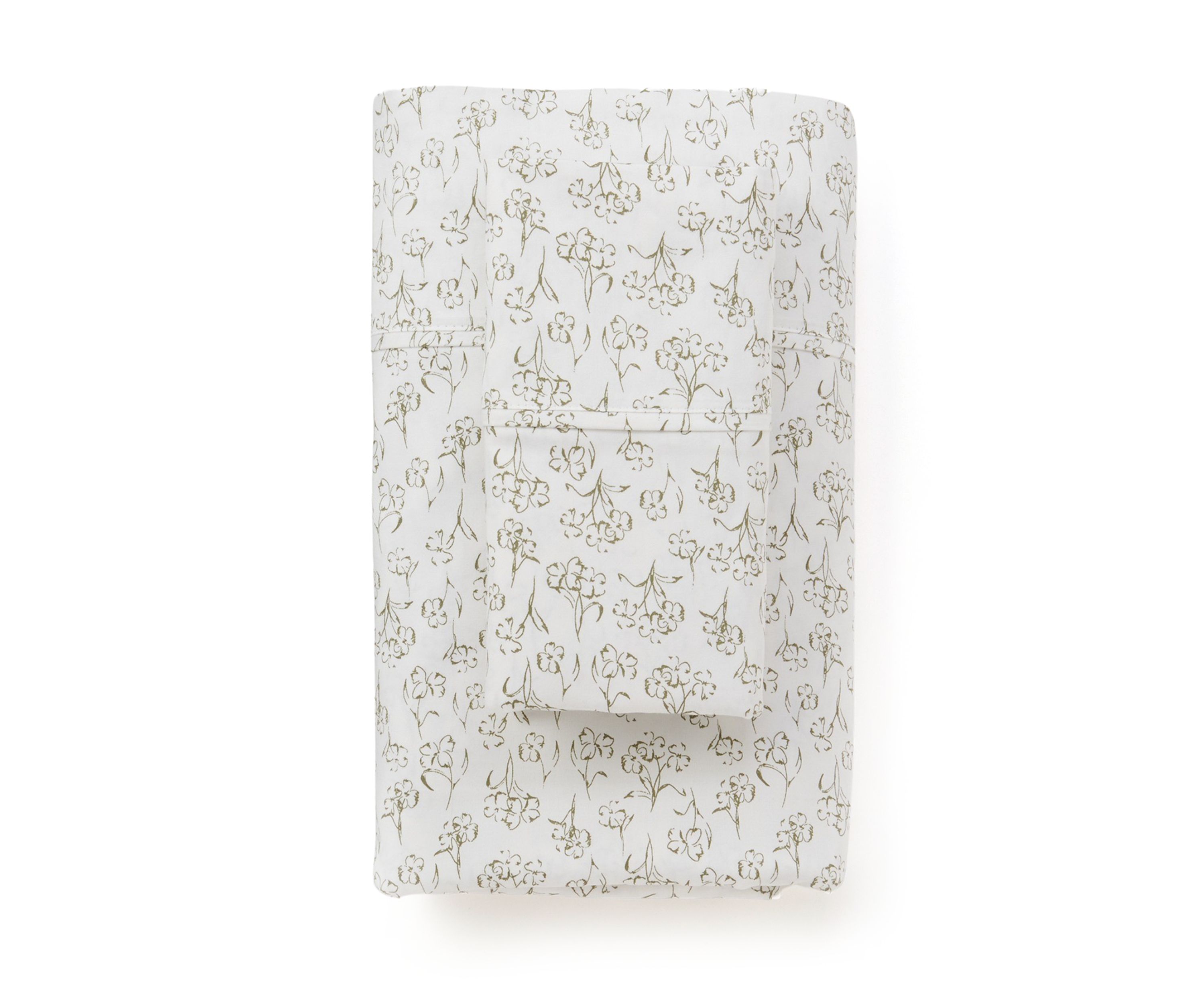 Performance 400 Thread Count Green Floral Sheet Set