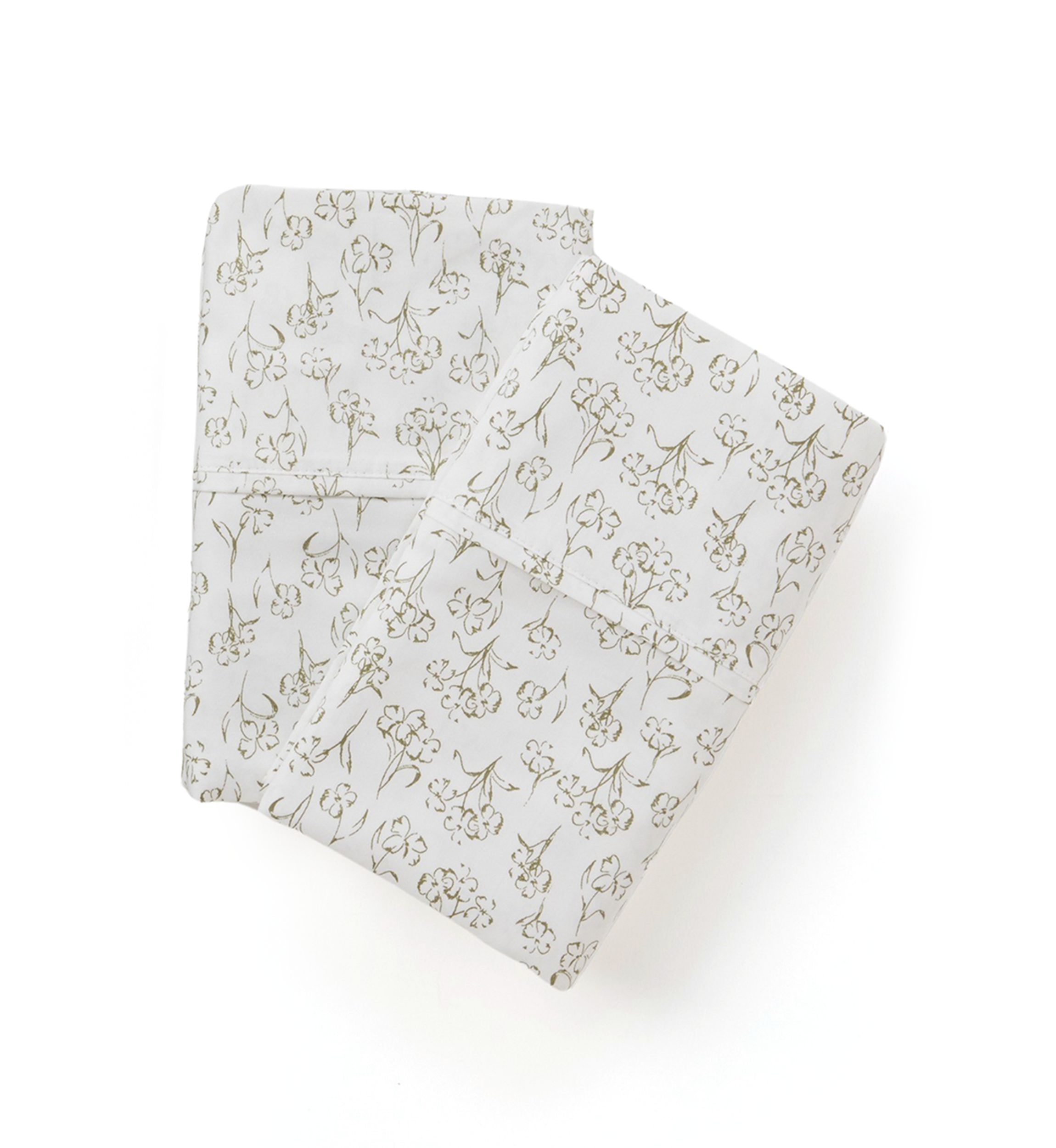 Green Floral Pillowcases