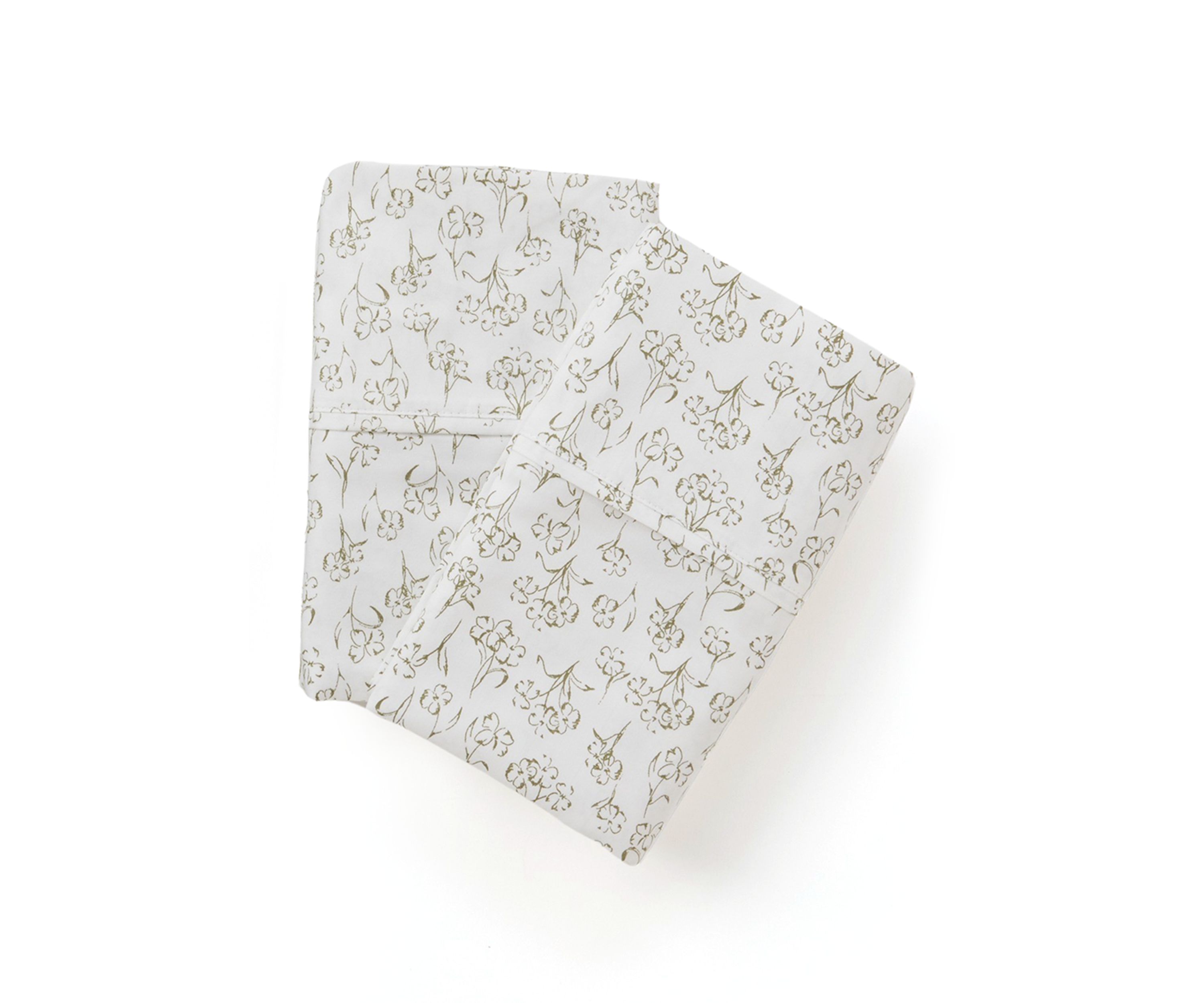 Green Floral Pillowcases