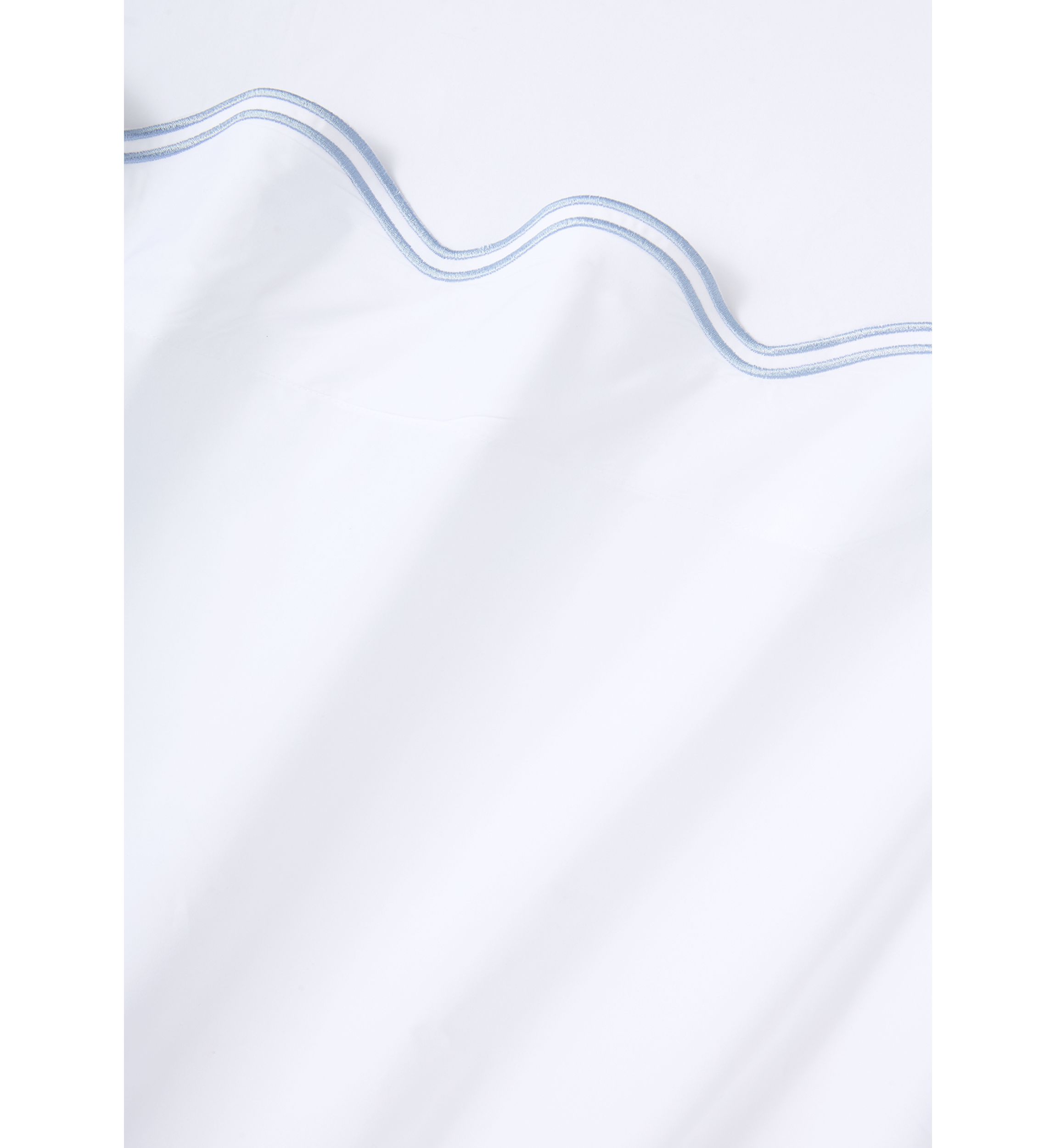 Wave Blue Embroidered 300 Thread Count Sheet Set