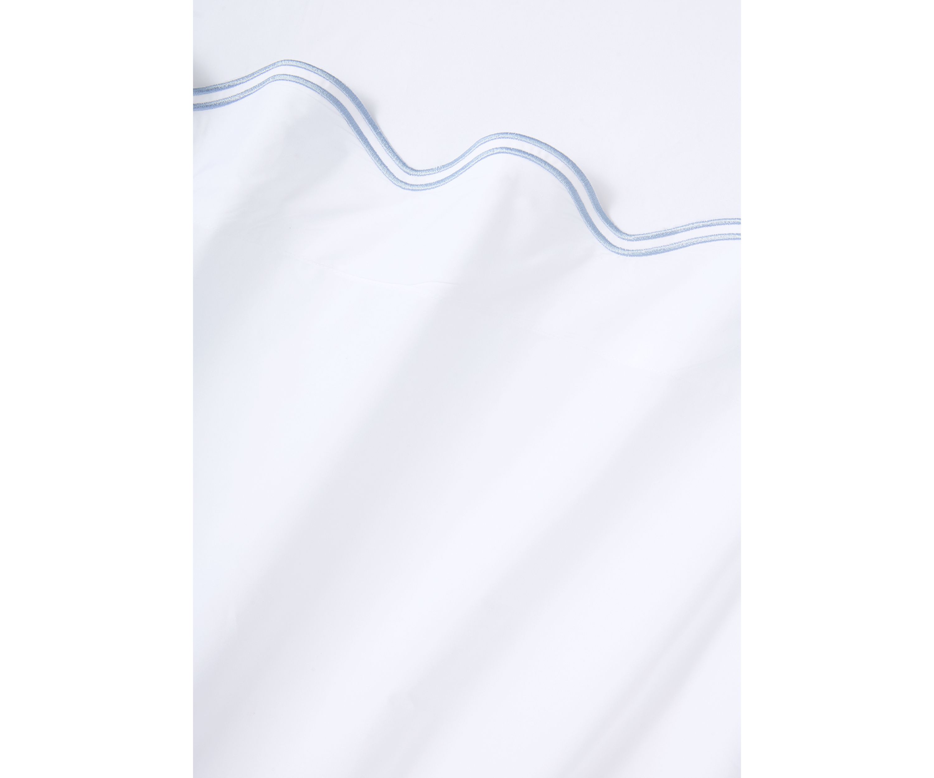 Wave Blue Embroidered 300 Thread Count Sheet Set
