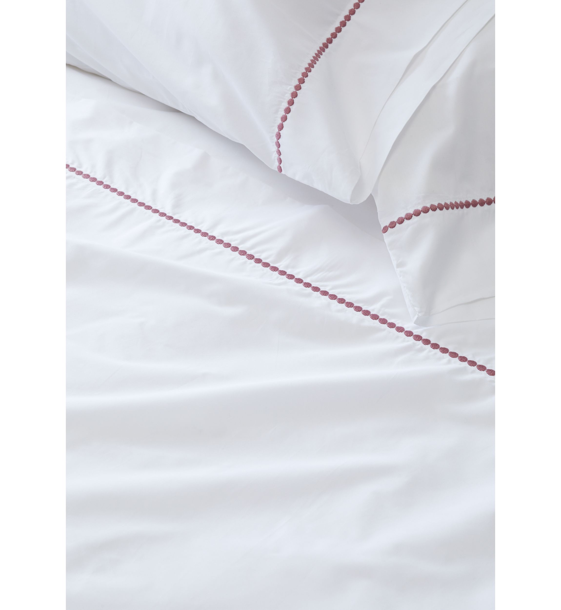 Cotton Percale Embroidered Sheet Set