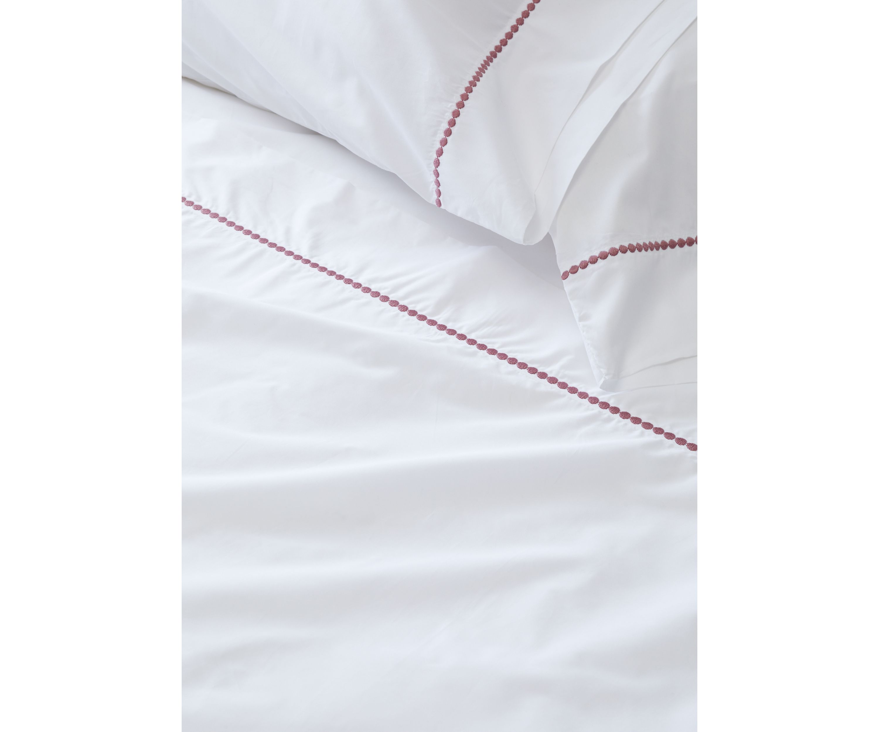 Cotton Percale Embroidered Sheet Set