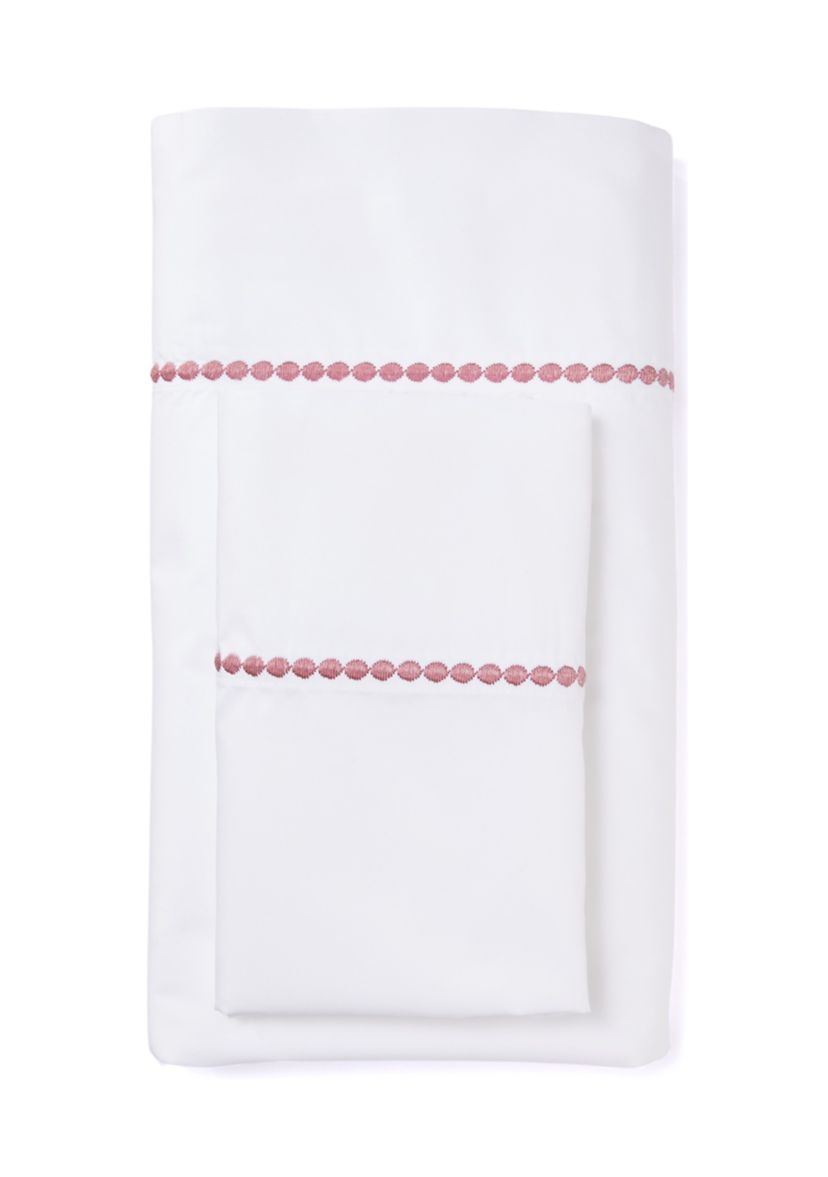 Cotton Percale Embroidered Sheet Set