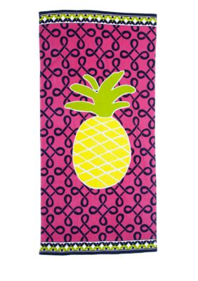 Crown & Ivy™ Atheno Pineapple Printed Beach Towel | belk