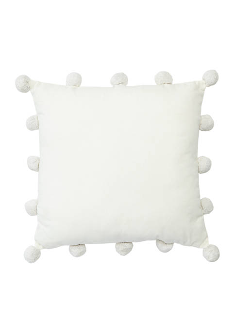 Crown & Ivy™ Pom Pom Pillow