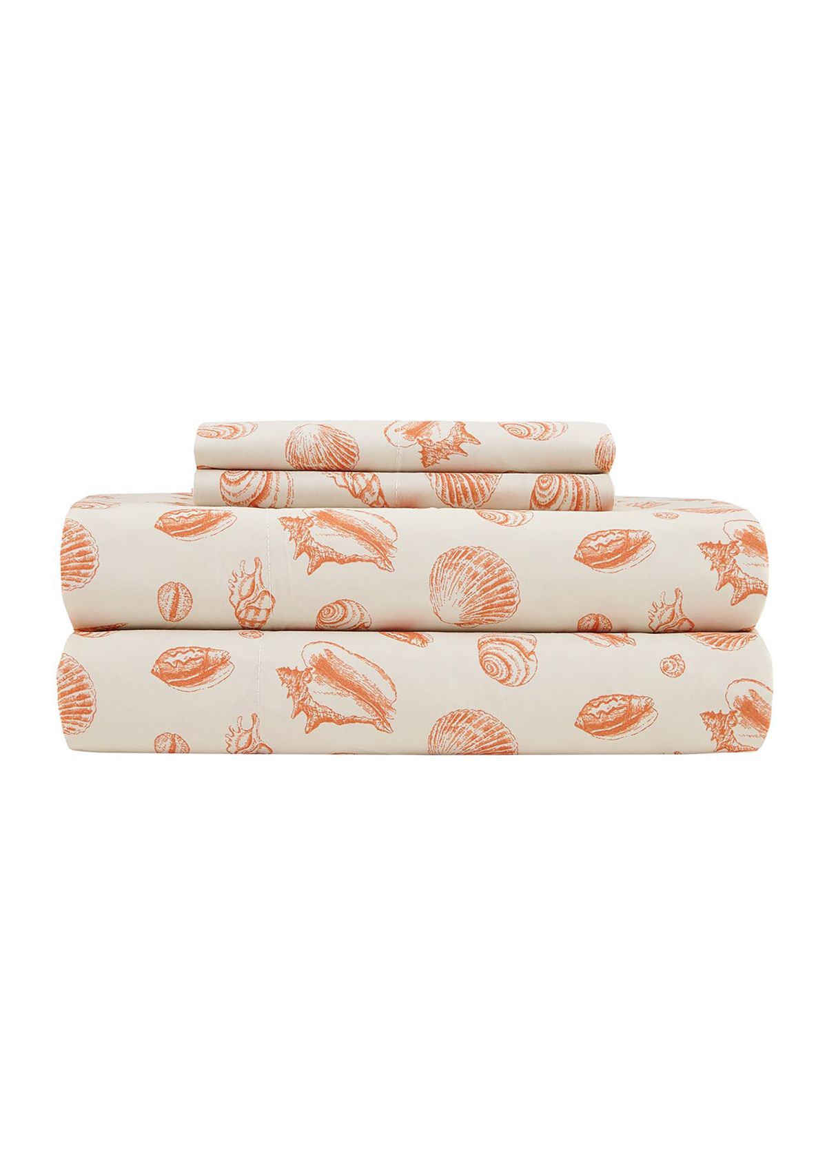 Printed Seashell Microfiber Sheet Set