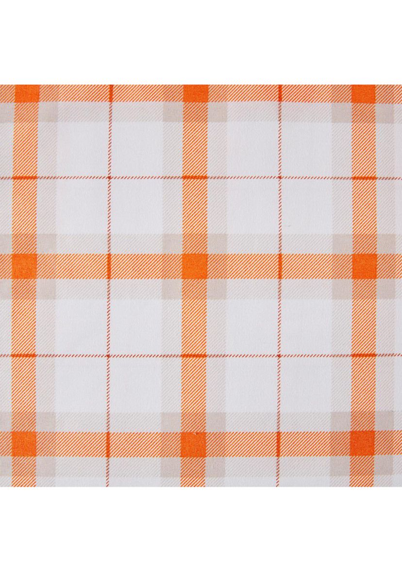 Fall Orange Plaid Sheet Set 