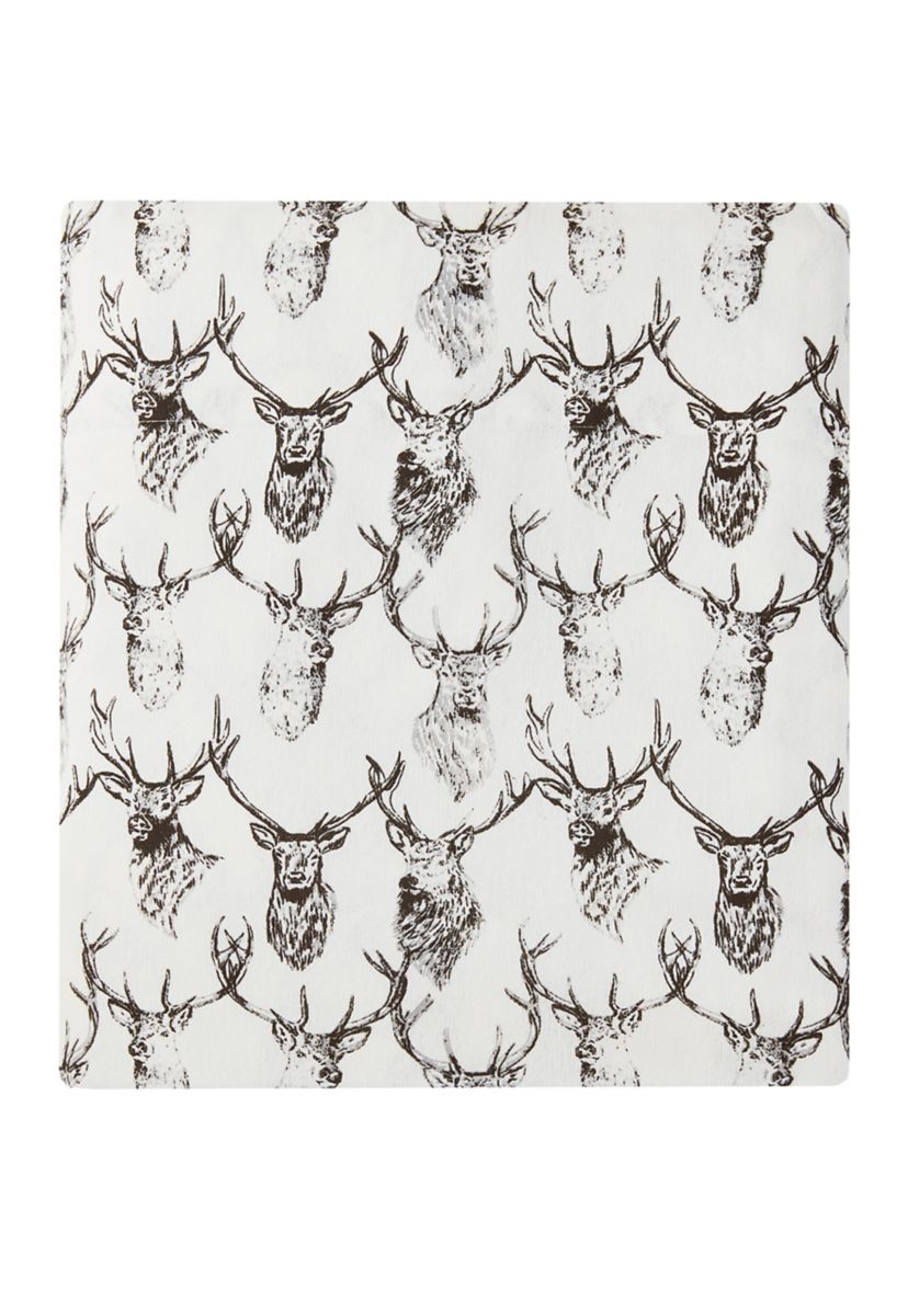 Deer Head Flannel Sheet Set 