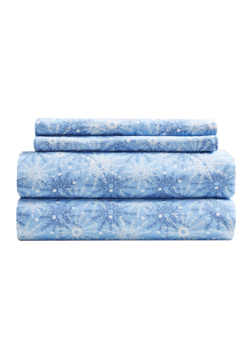 Flannel Winterland Frost Sheet Set 