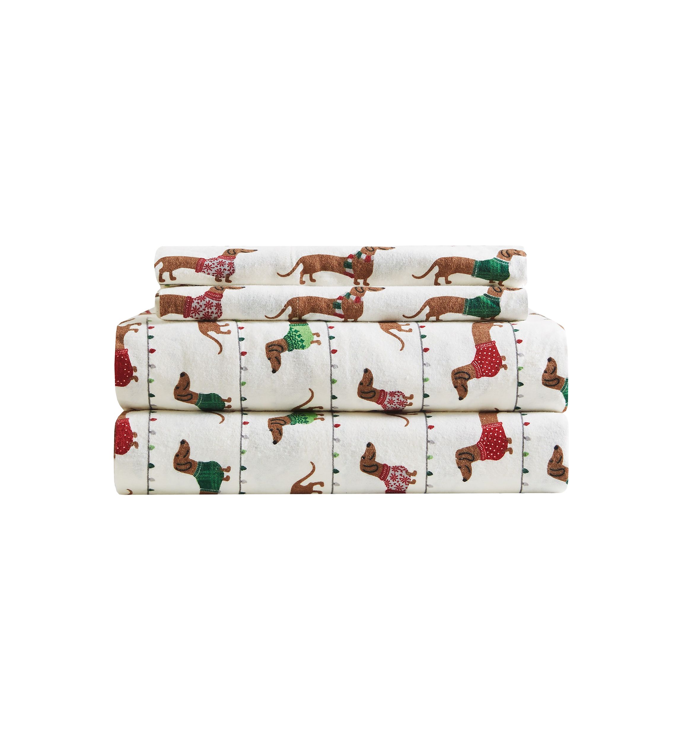 Dachshund Dog Flannel Sheet Set