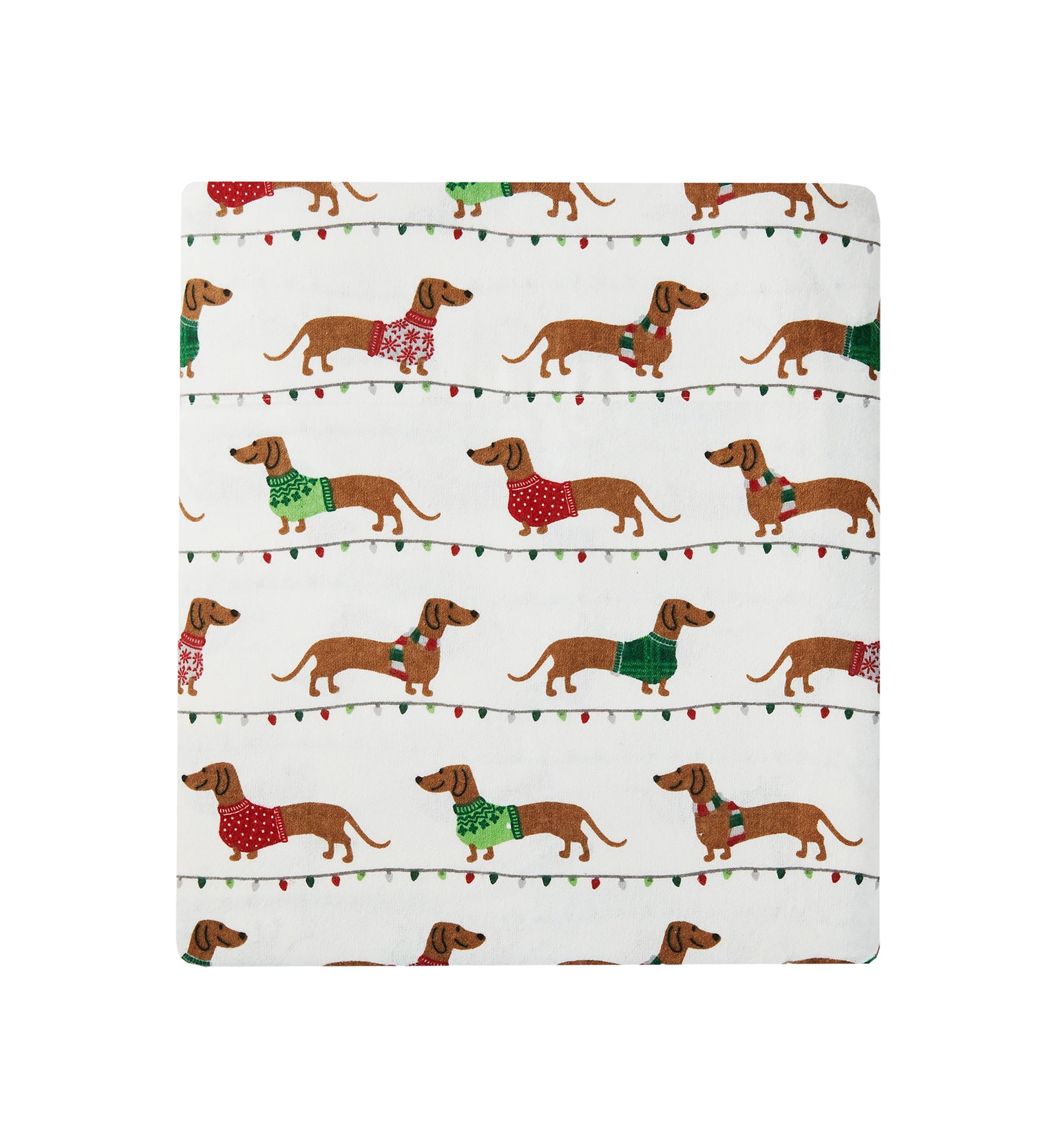 Dachshund Dog Flannel Sheet Set