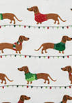 Dachshund Dog Flannel Sheet Set