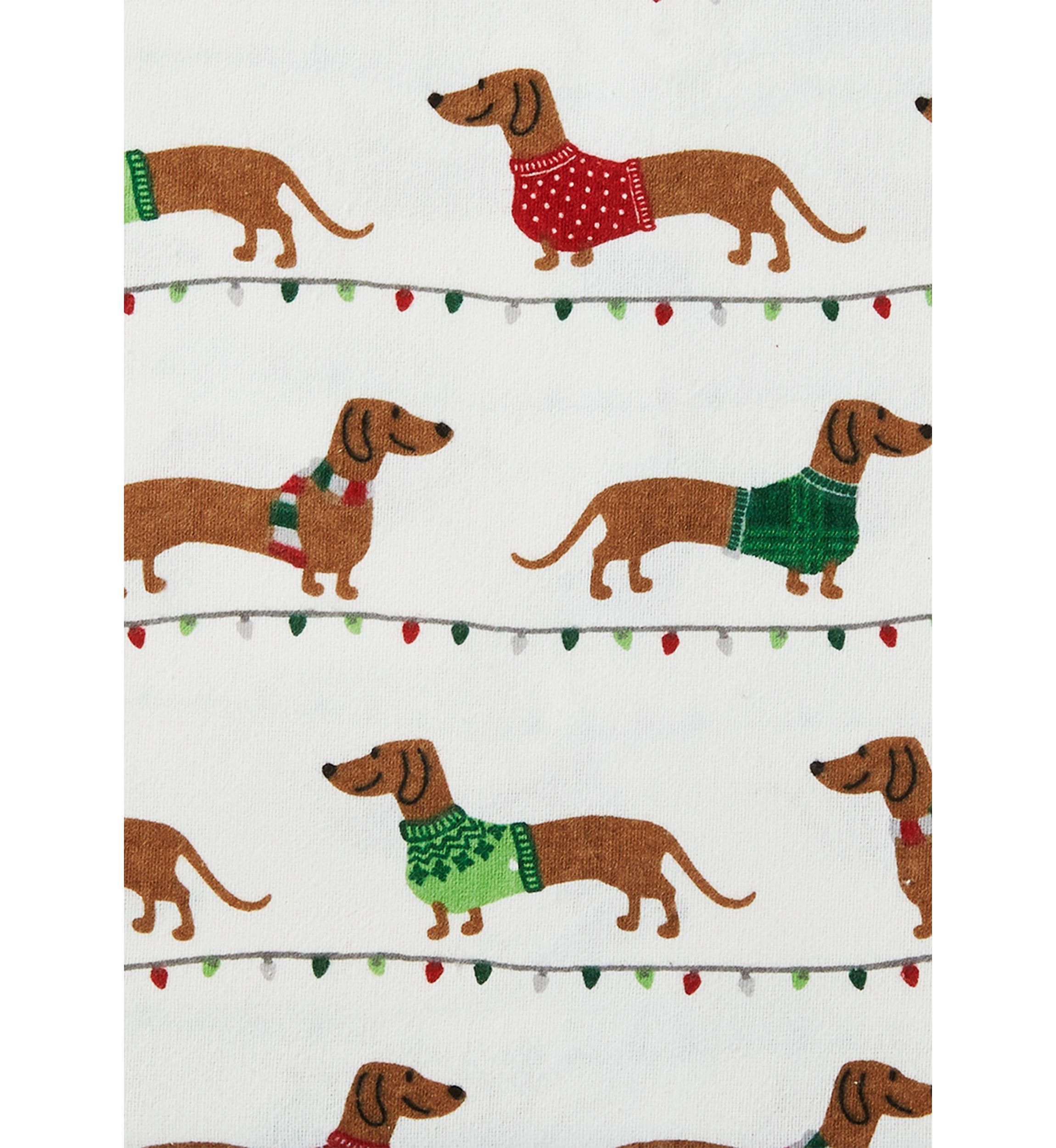 Dachshund Dog Flannel Sheet Set