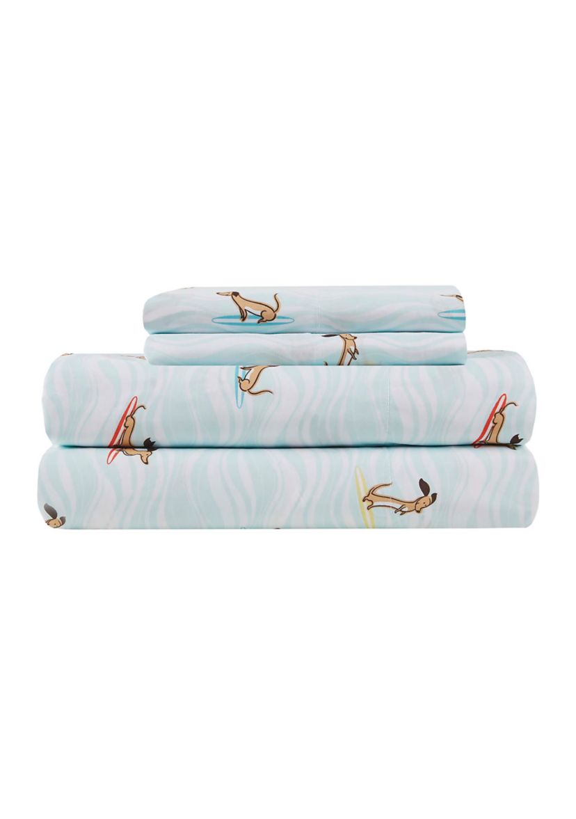 Surfing Dachshunds Sheet Set