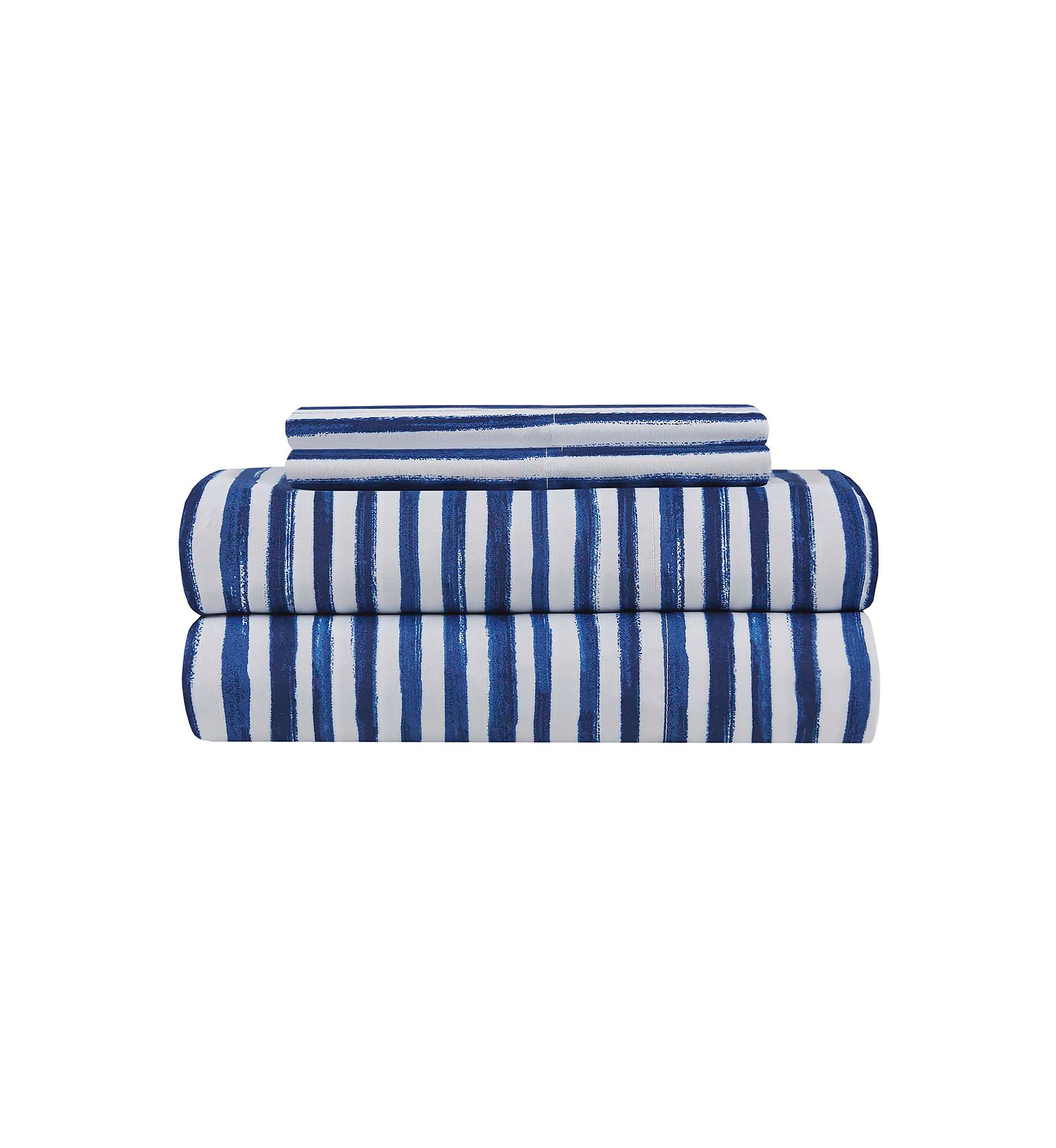 Watercolor Stripe Microfiber Sheet Set 