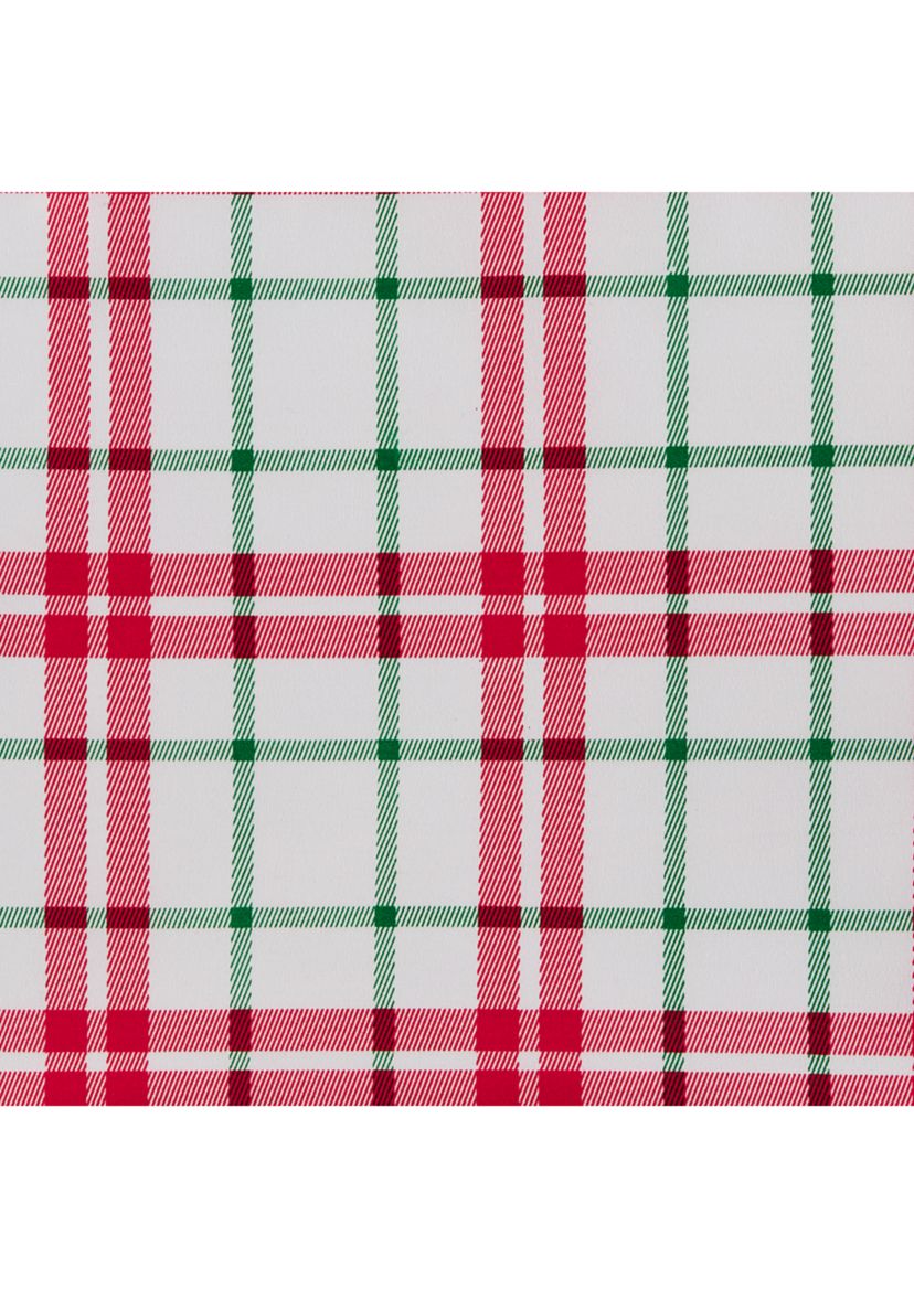 Red Green Plaid Printed Sheet Set