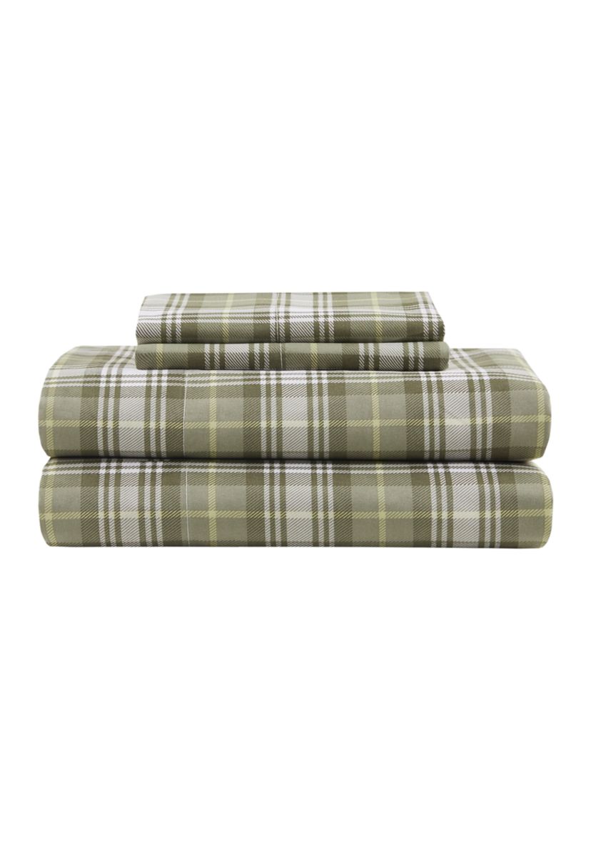 Green Plaid Sheet Set