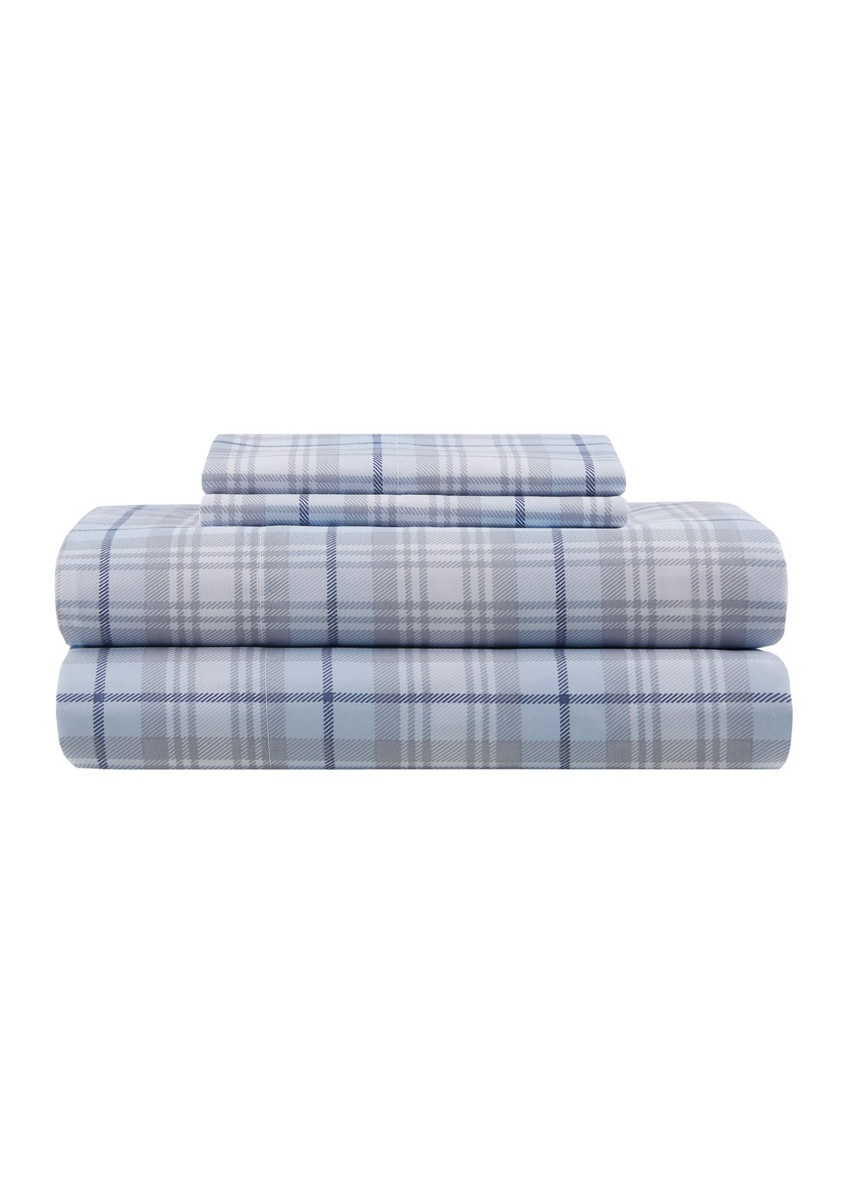 Blue Plaid Sheet Set
