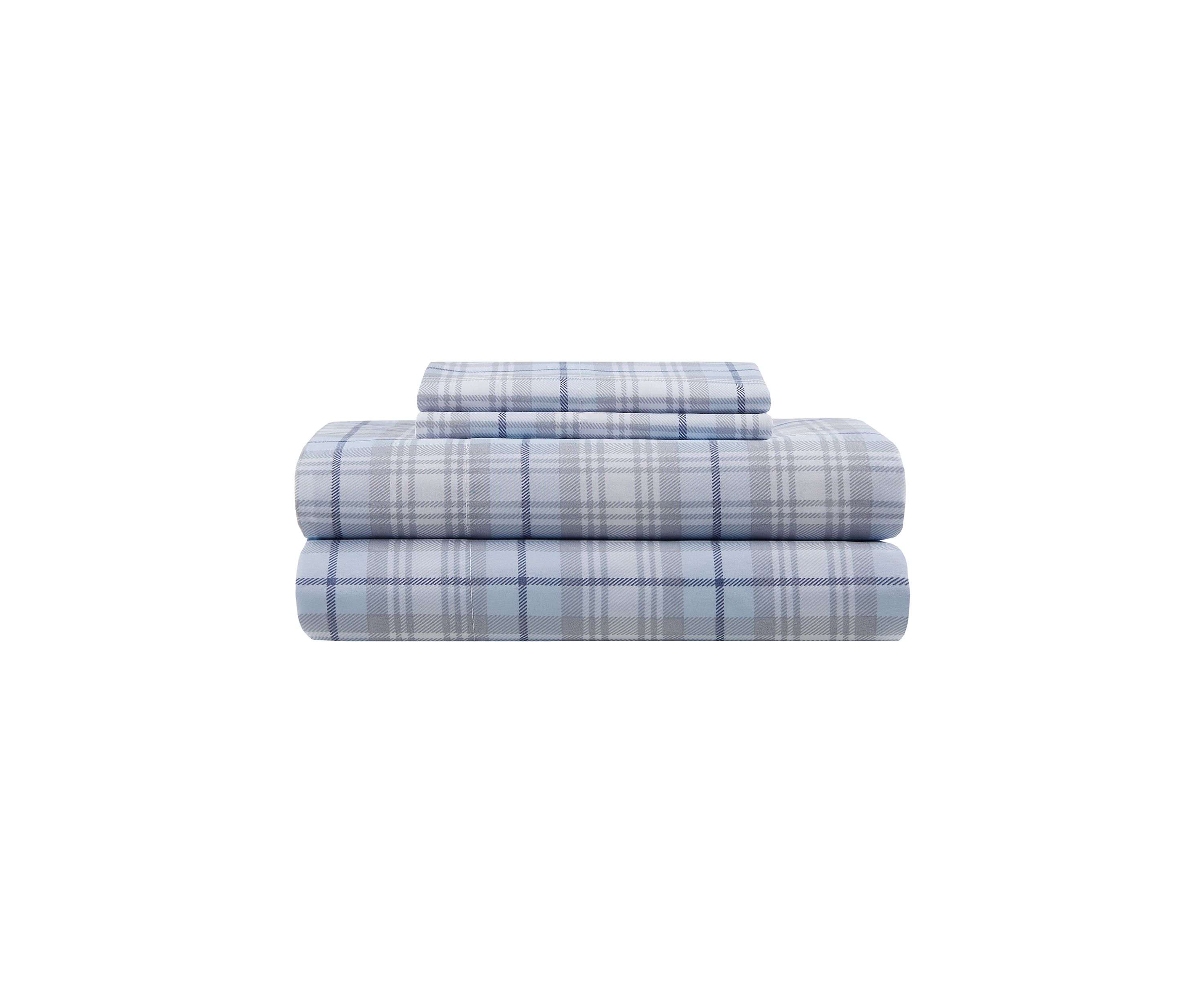 Blue Plaid Sheet Set