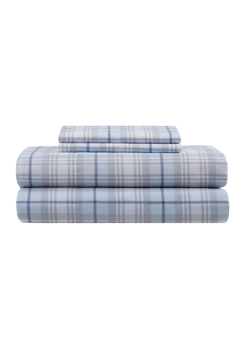 Blue Plaid Sheet Set