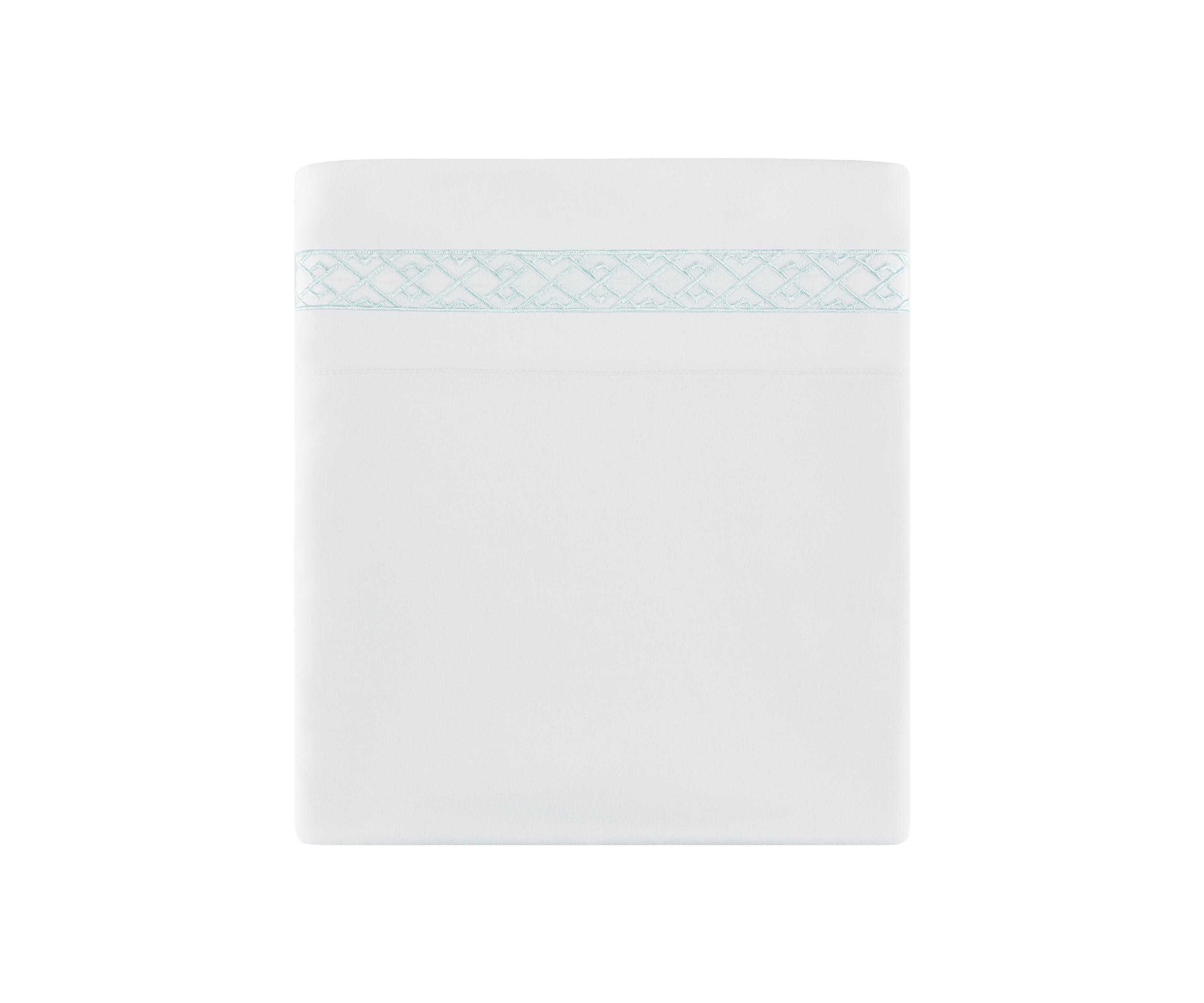 Embroidered Aqua Sheet Set