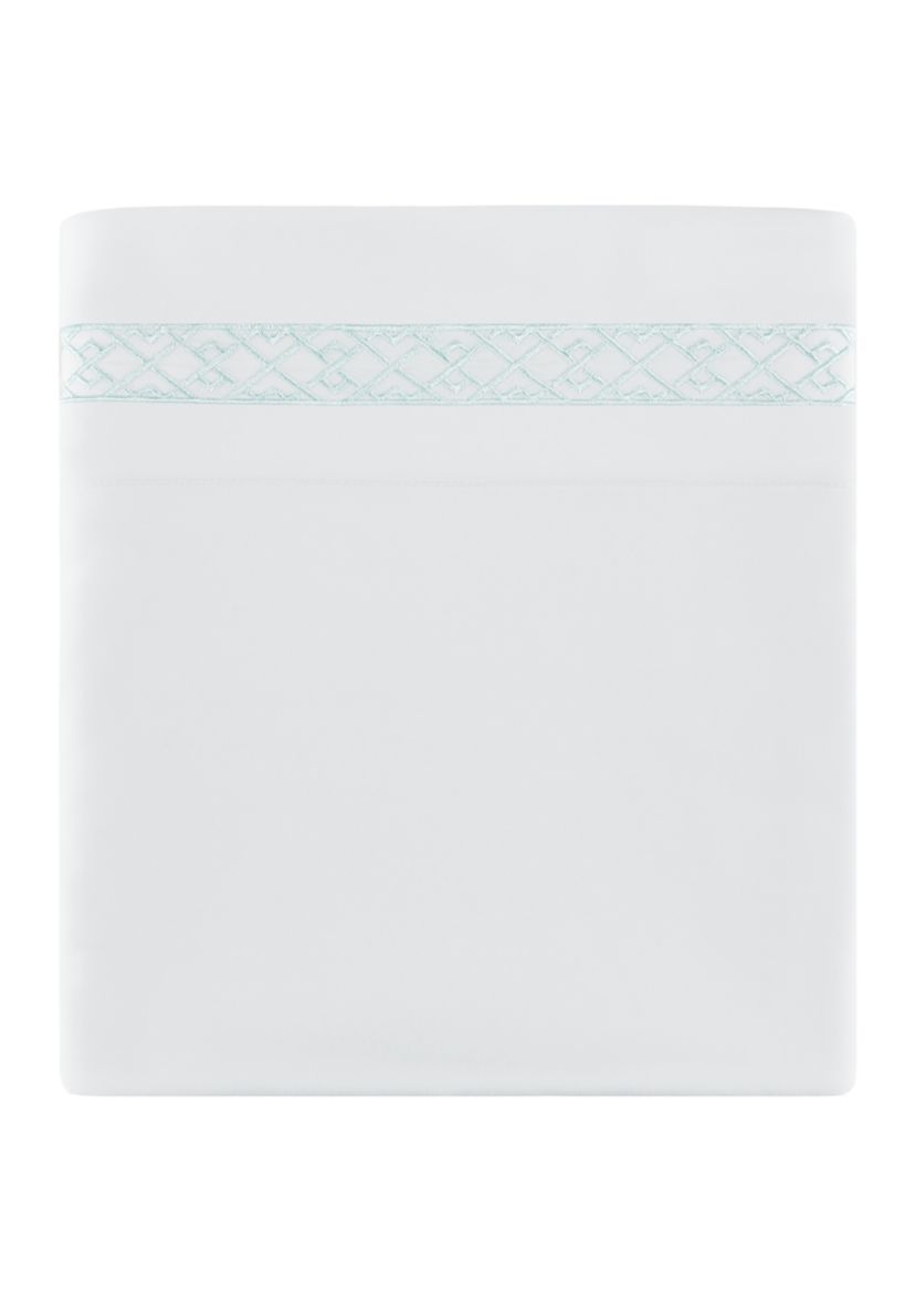 Embroidered Aqua Sheet Set