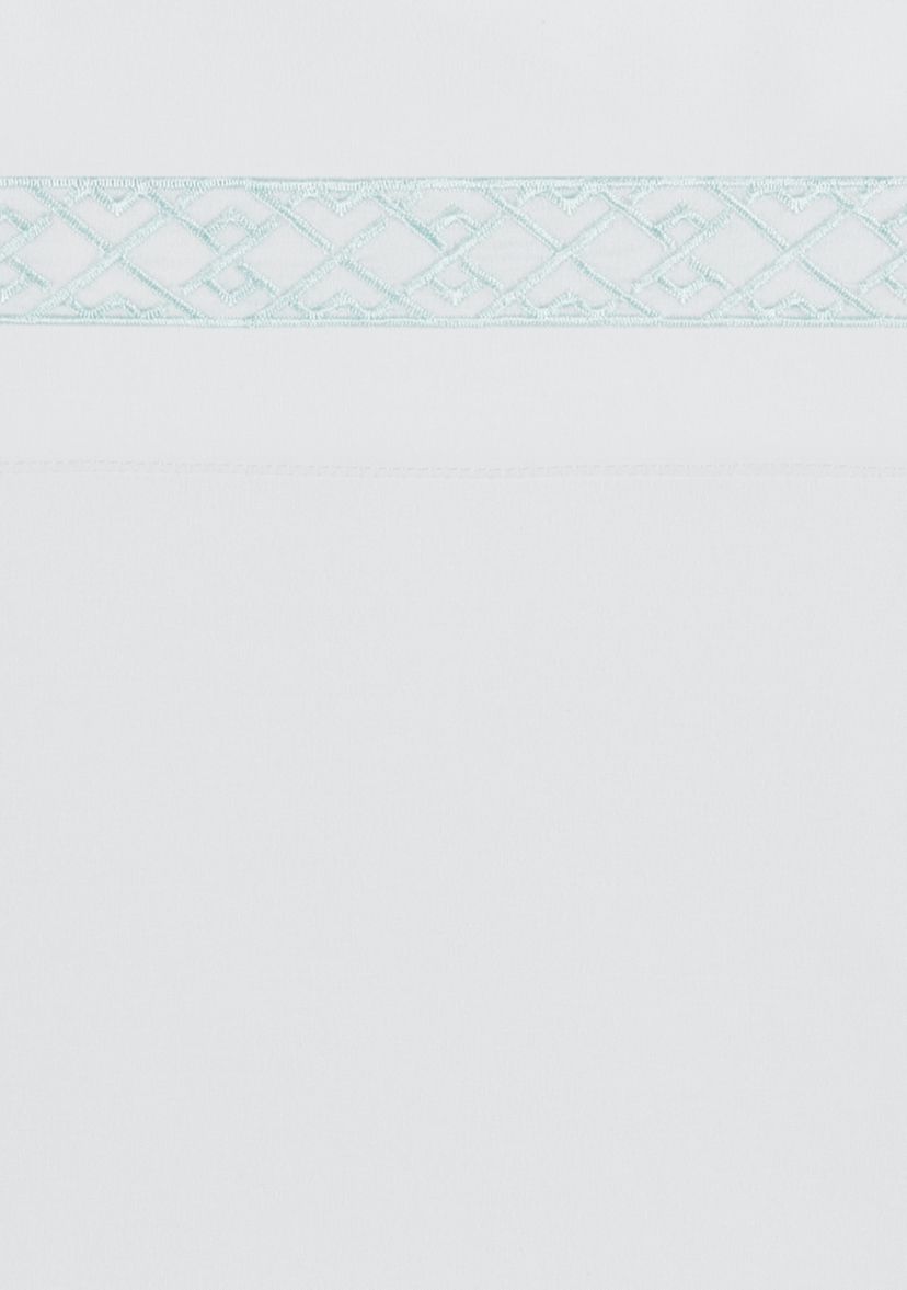 Embroidered Aqua Sheet Set