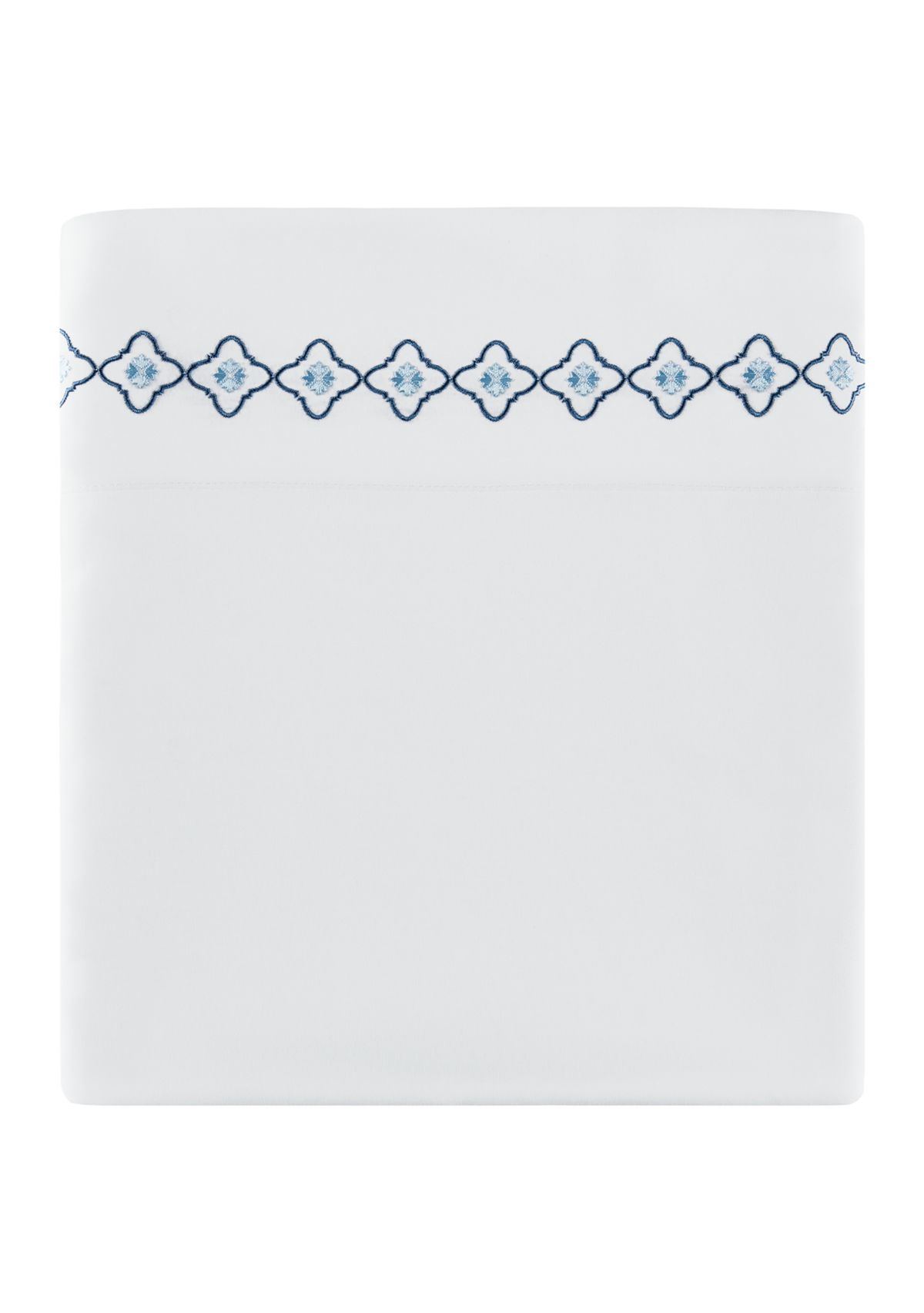 Embroidered Blue Medallion Sheet Set