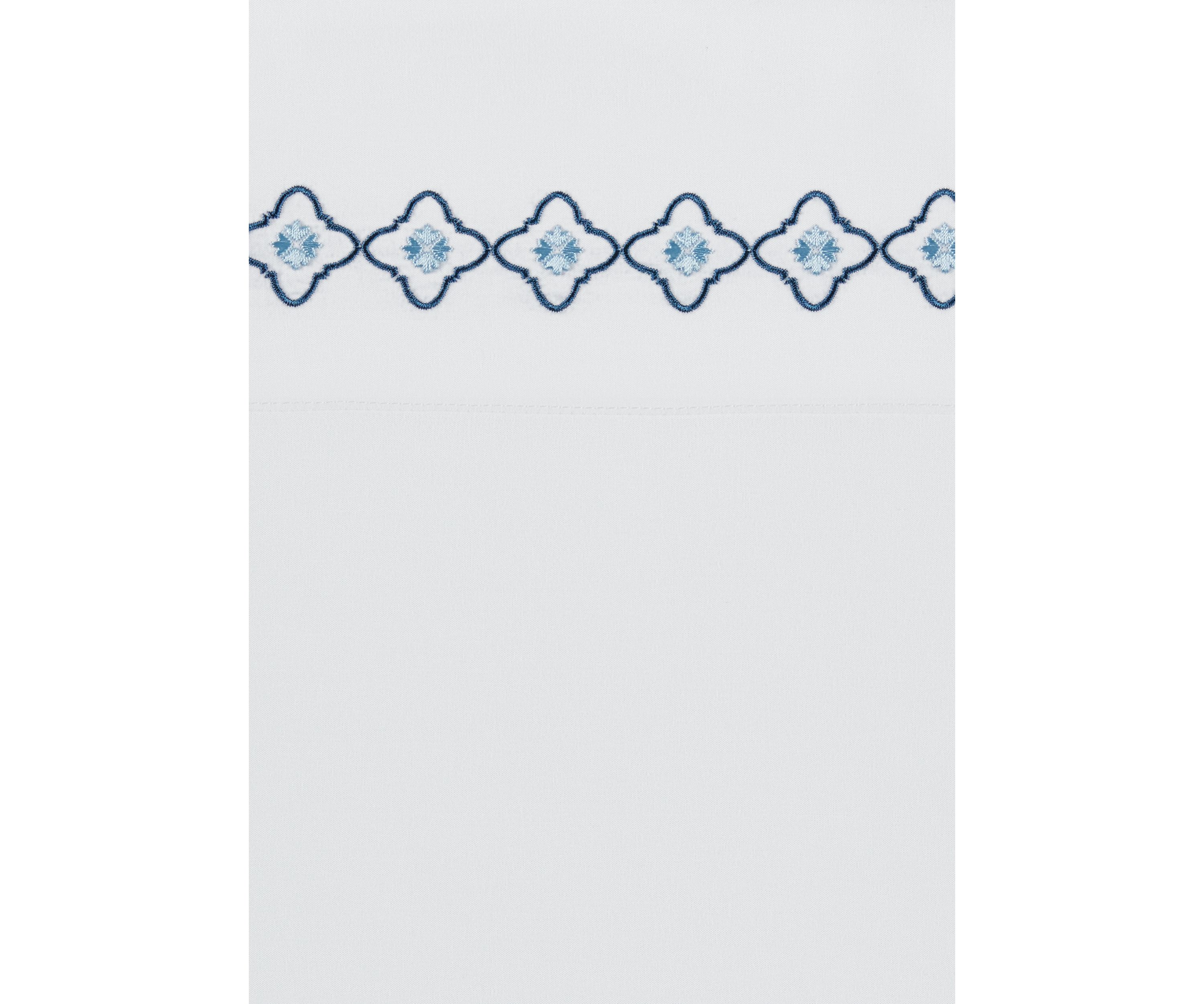 Embroidered Blue Medallion Sheet Set