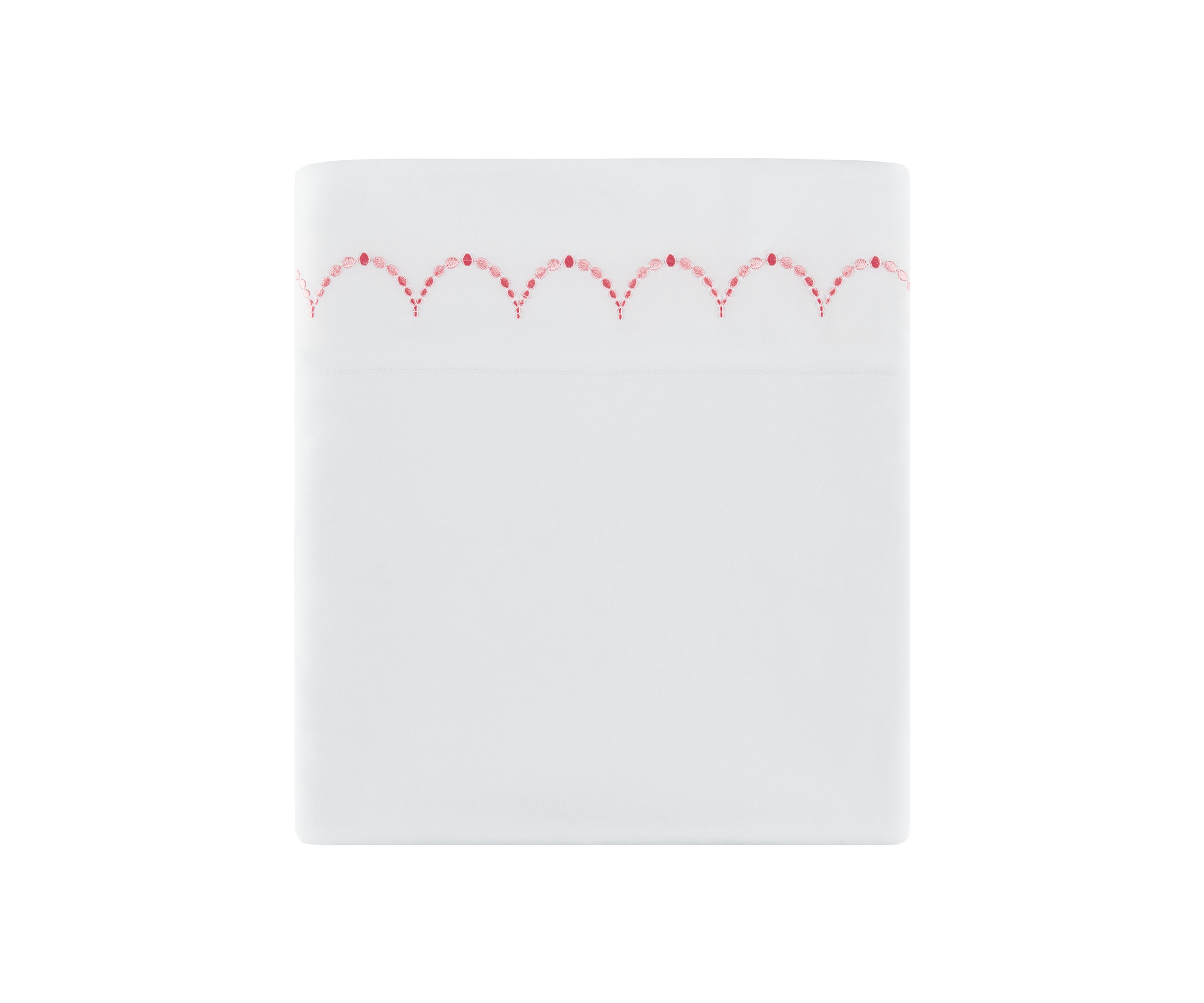 Embroidered Coral Scallop Sheet Set