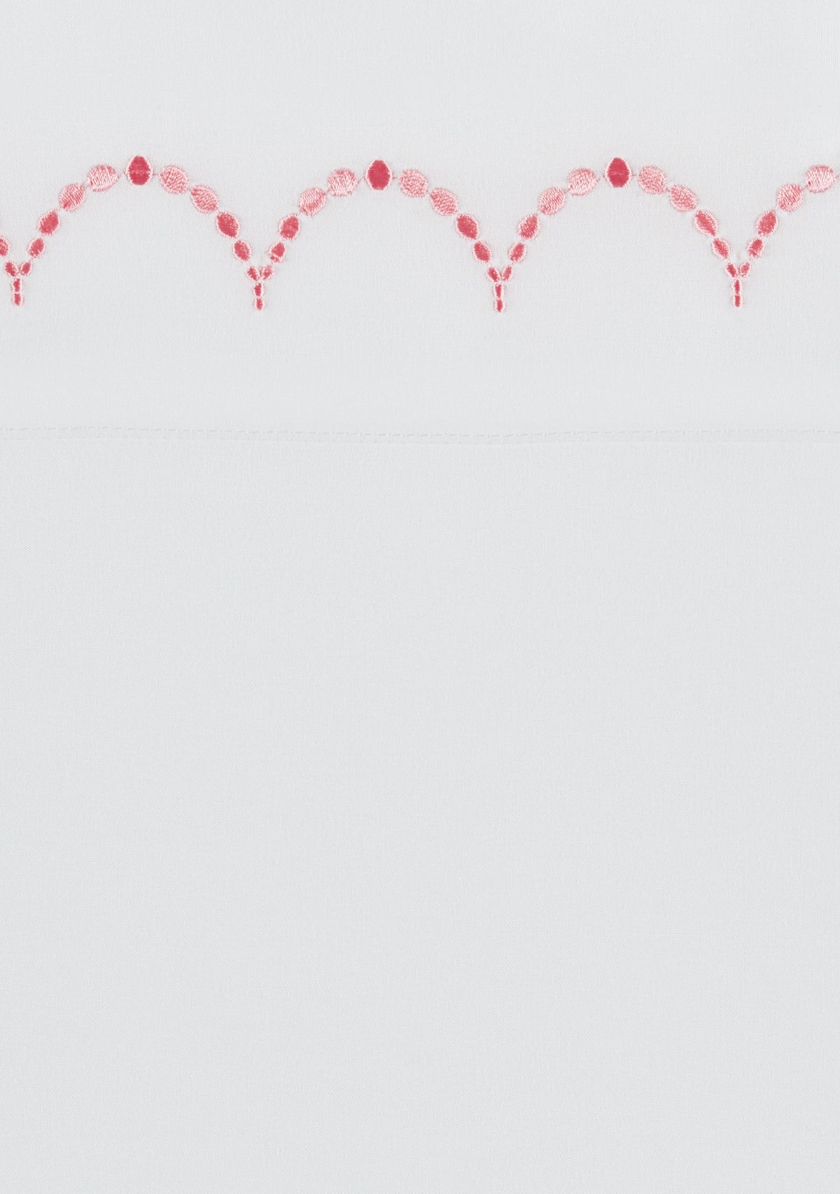Embroidered Coral Scallop Sheet Set