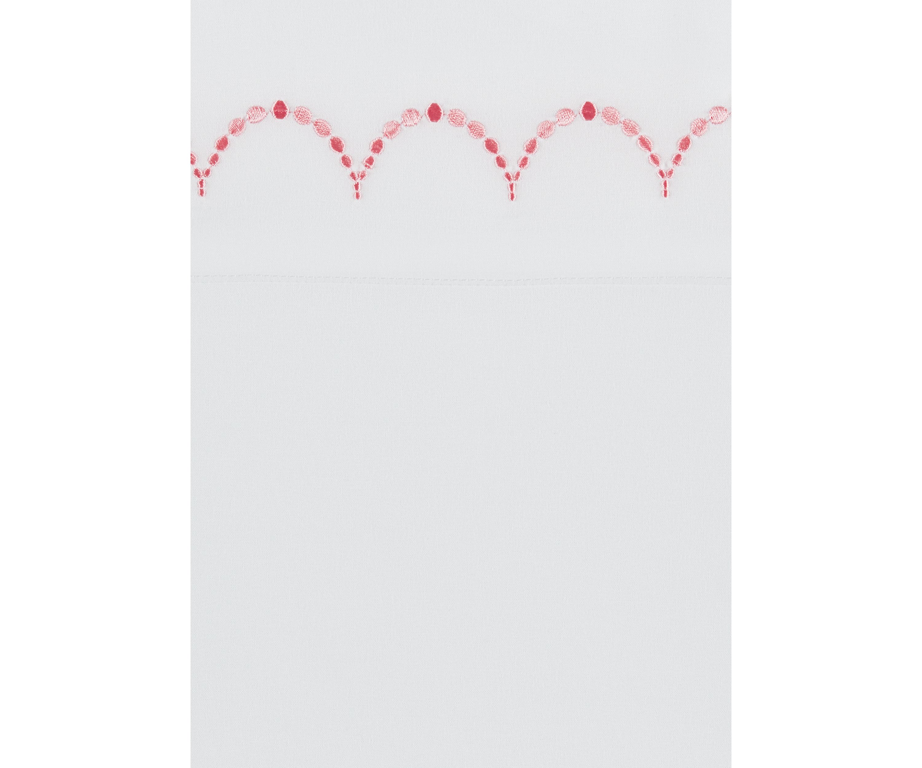 Embroidered Coral Scallop Sheet Set