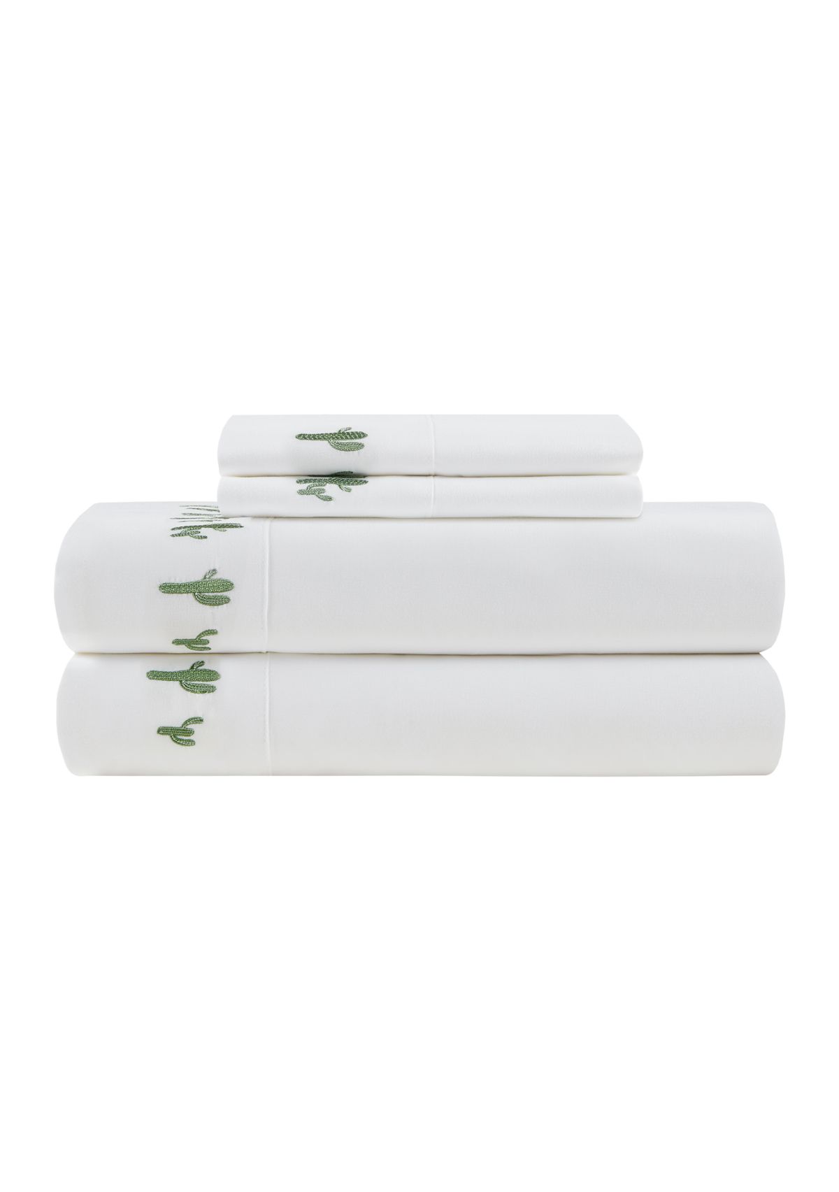 Embroidered Texas Cactus Sheet Set