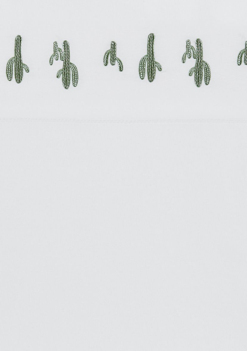Embroidered Texas Cactus Sheet Set